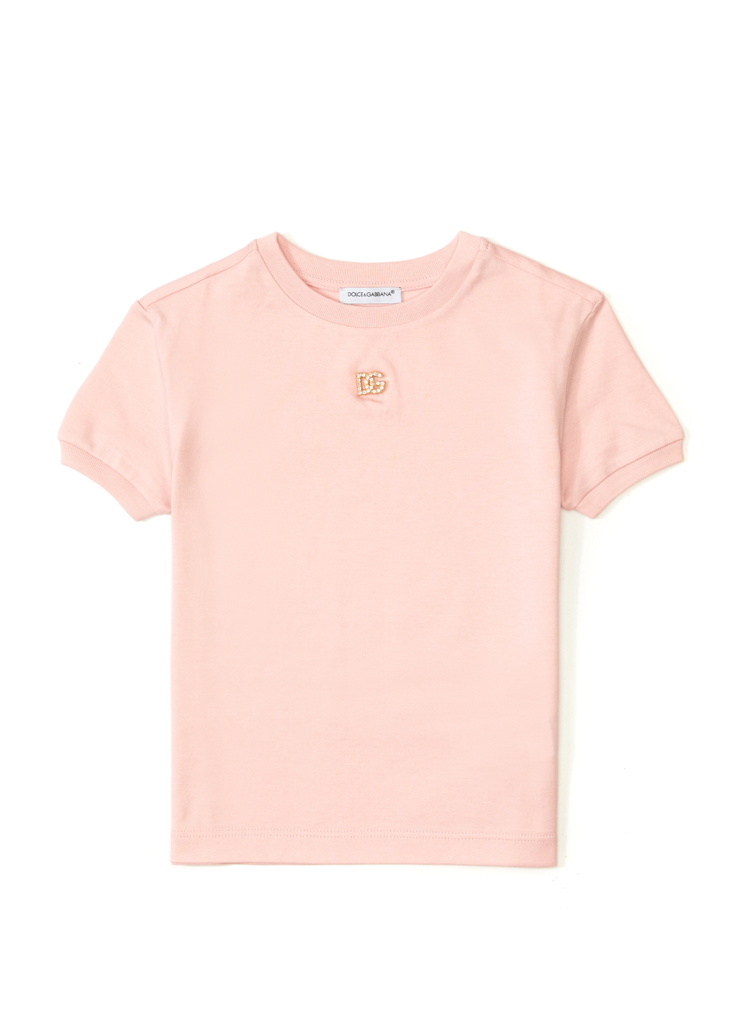 Açık Pembe Logo Detaylı T-shirt