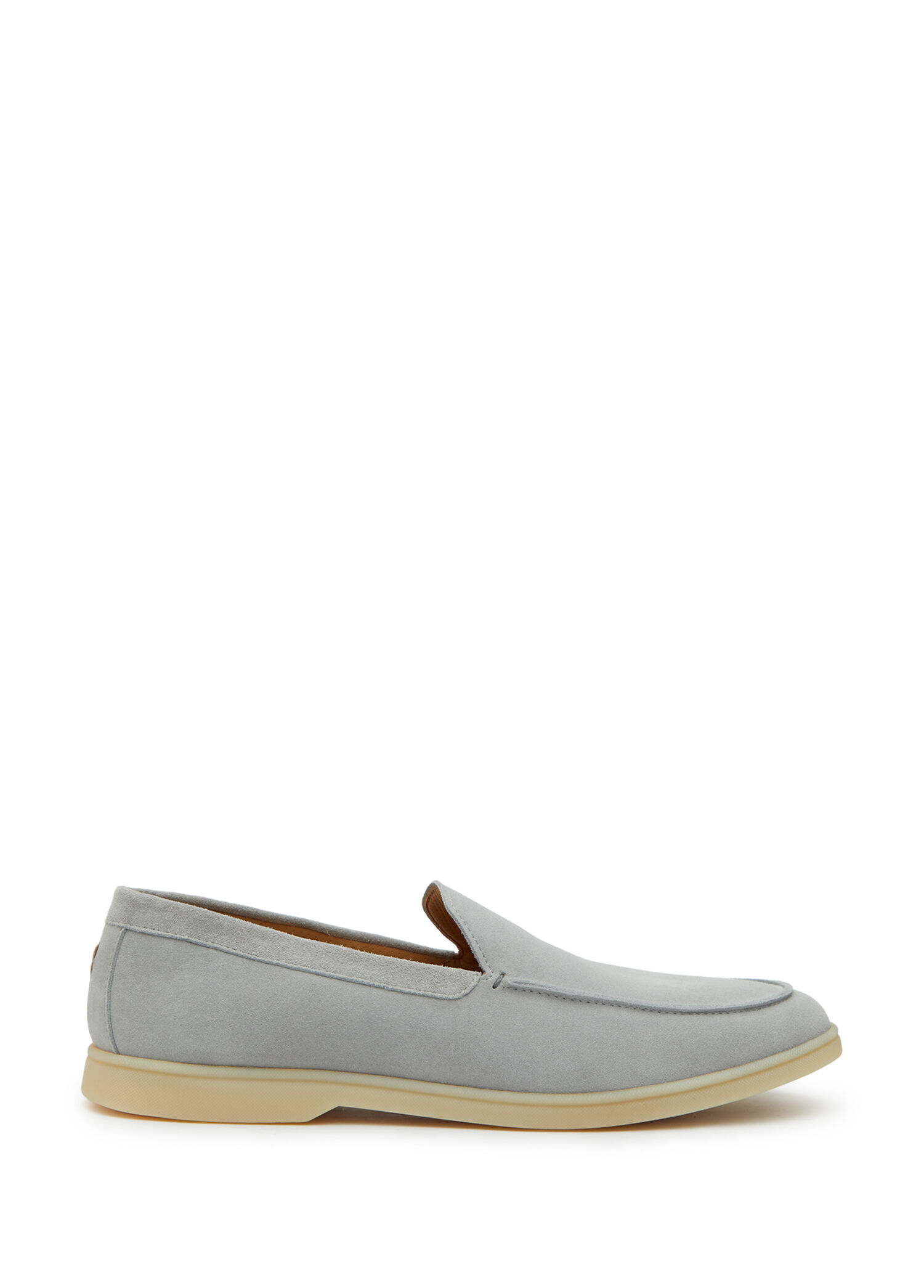 Açık Mavi Erkek Süet Loafer