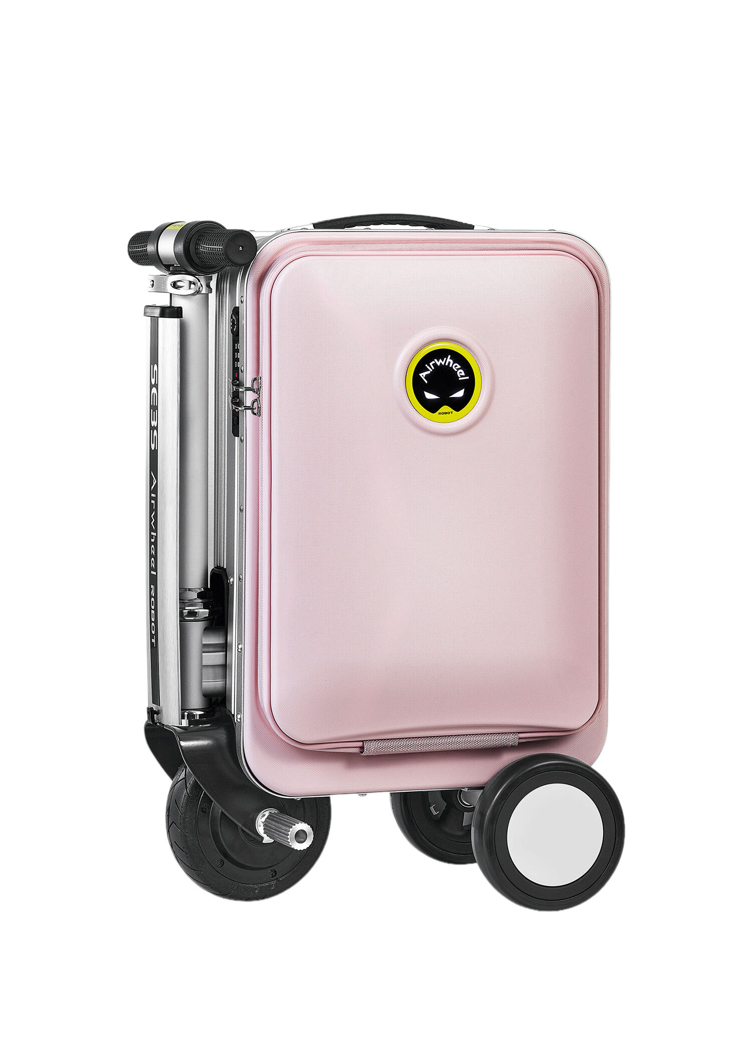 SE3S Pembe Kabin Boy Elektrikli Binilebilir Scooter Valiz