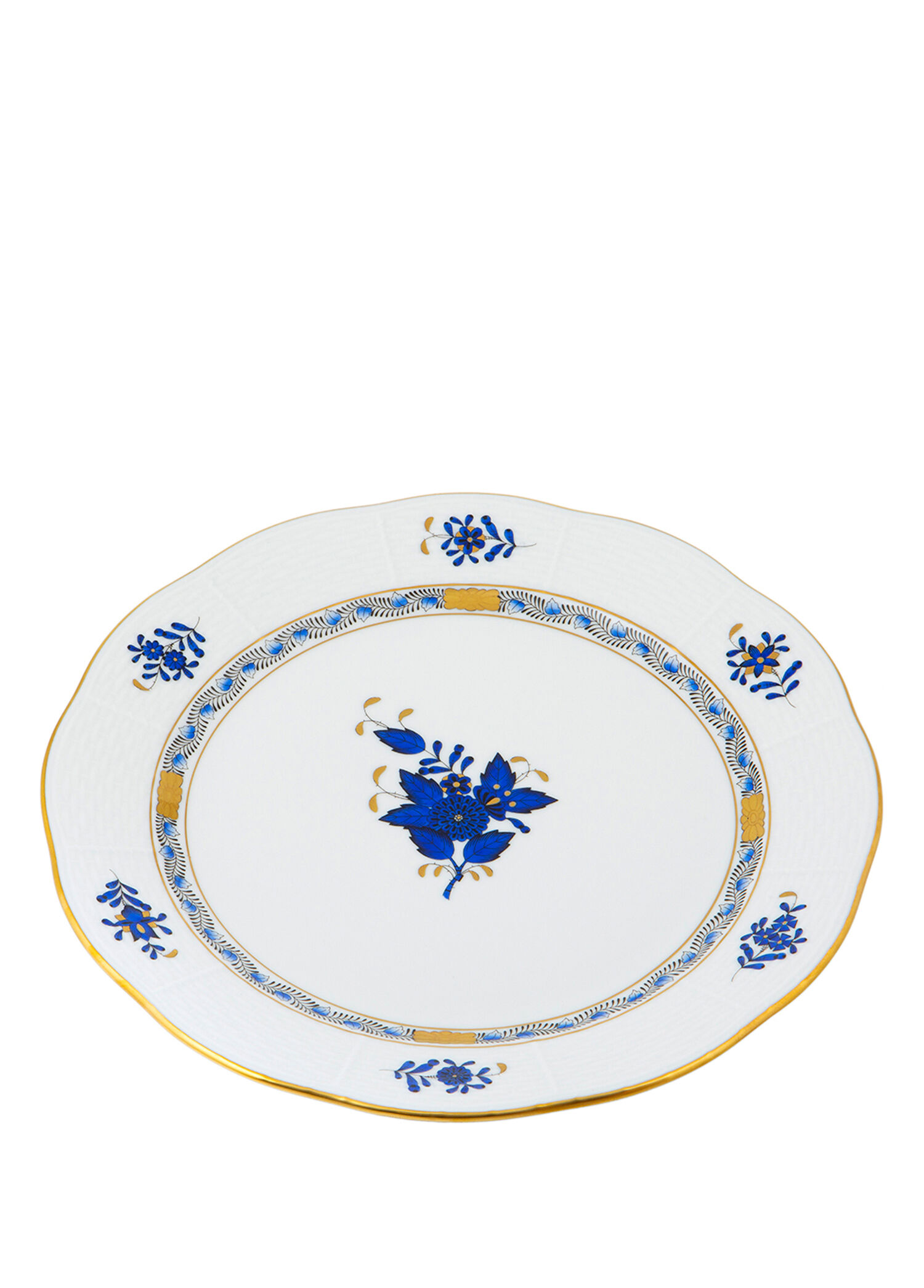 Apponyı Desenli Lacivert Porselen Yemek Tabağı 25.5 cm