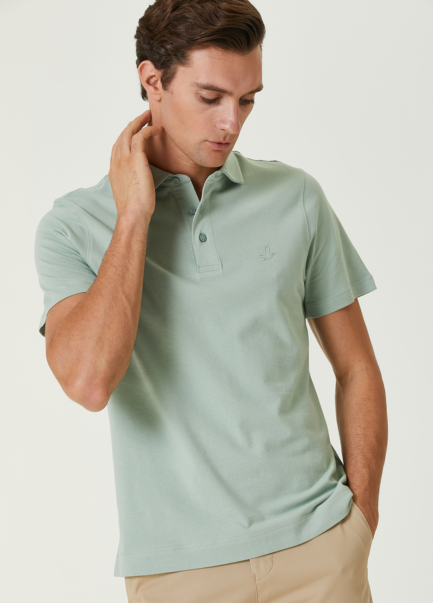 Comfort Fit Yeşil Polo Yaka T-shirt_1