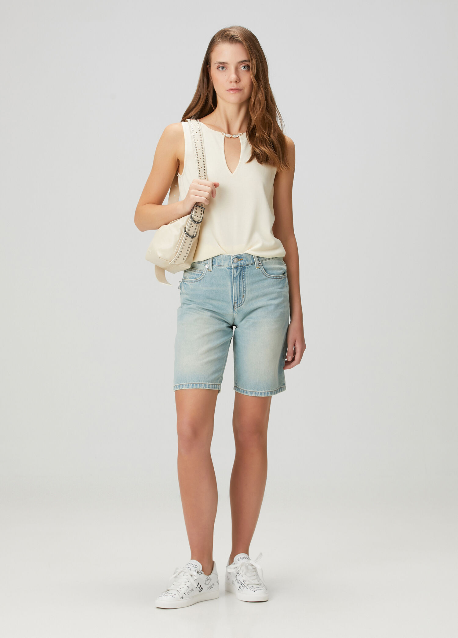 Sady Mavi Denim Şort