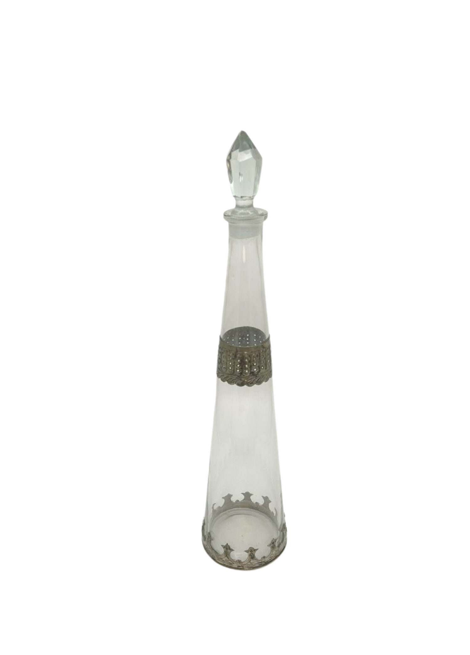Fluer Şeffaf Kapaklı Cam Şişe 55 cm