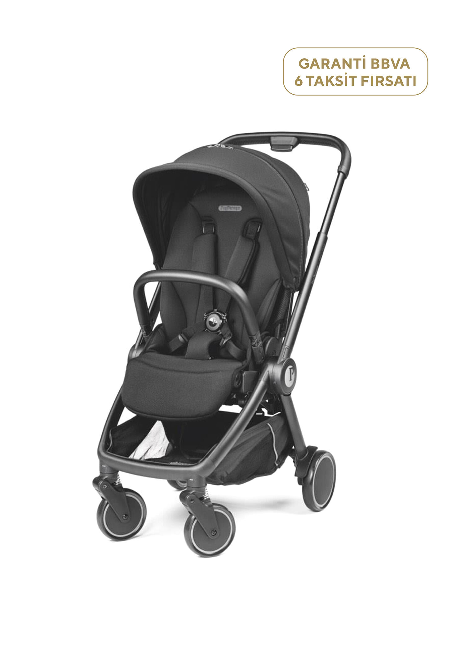 City Loop True Black Tek Elle Katlanabilen Çift Yönlü Bebek Arabası