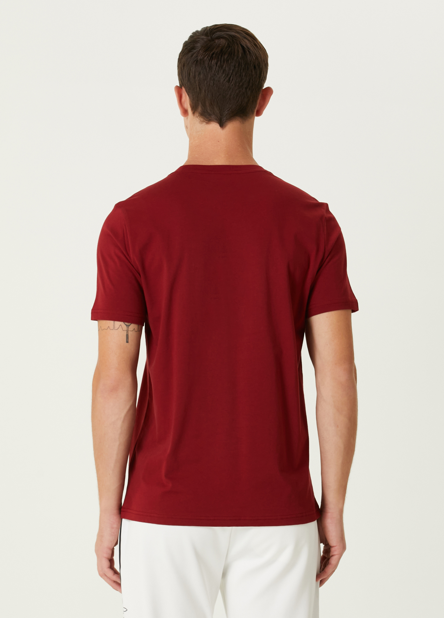 Bordo Baskılı T-shirt_4