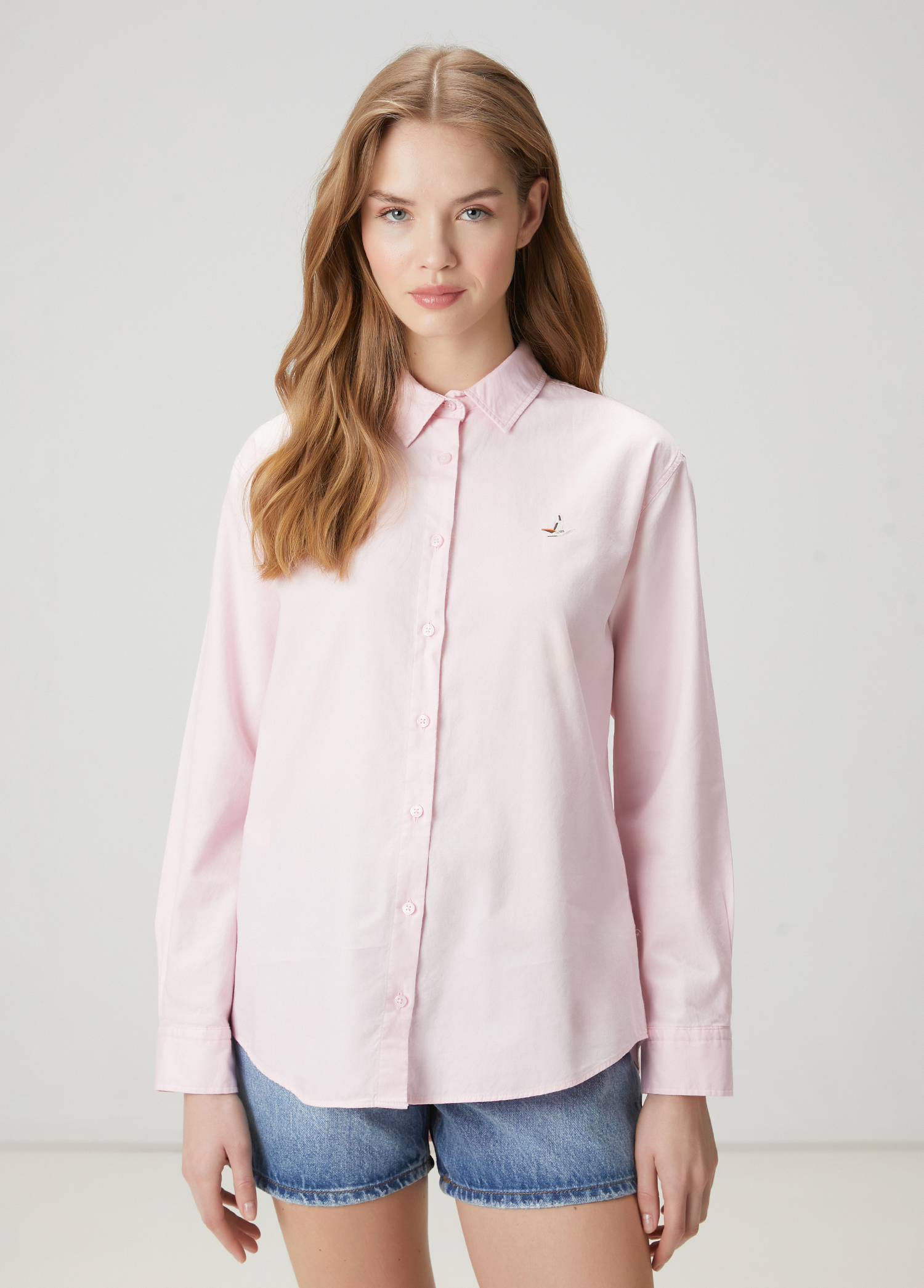 Açık Pembe Oxford Gömlek_4
