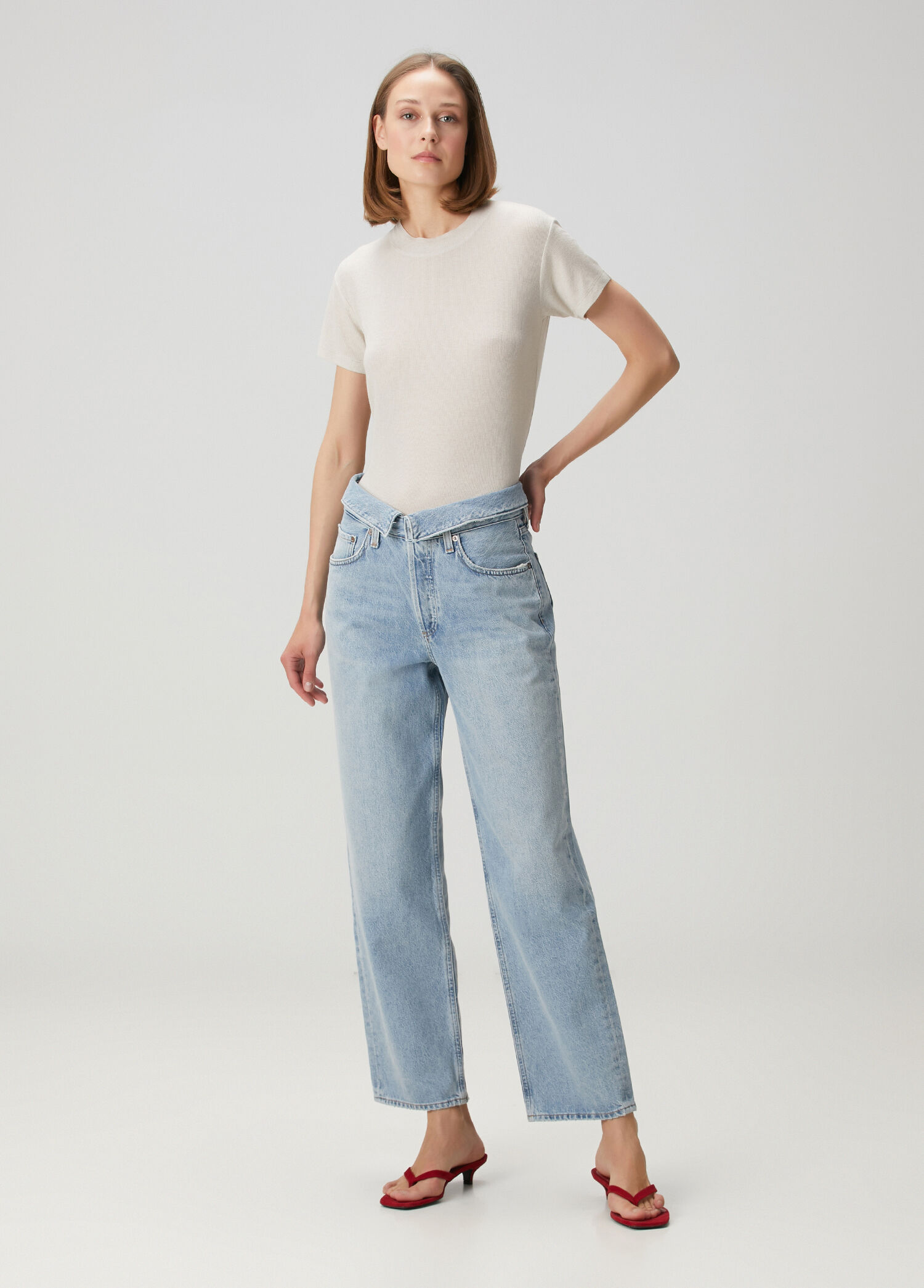 Echo Taper Syllable Mavi Bel Detaylı Jean Pantolon
