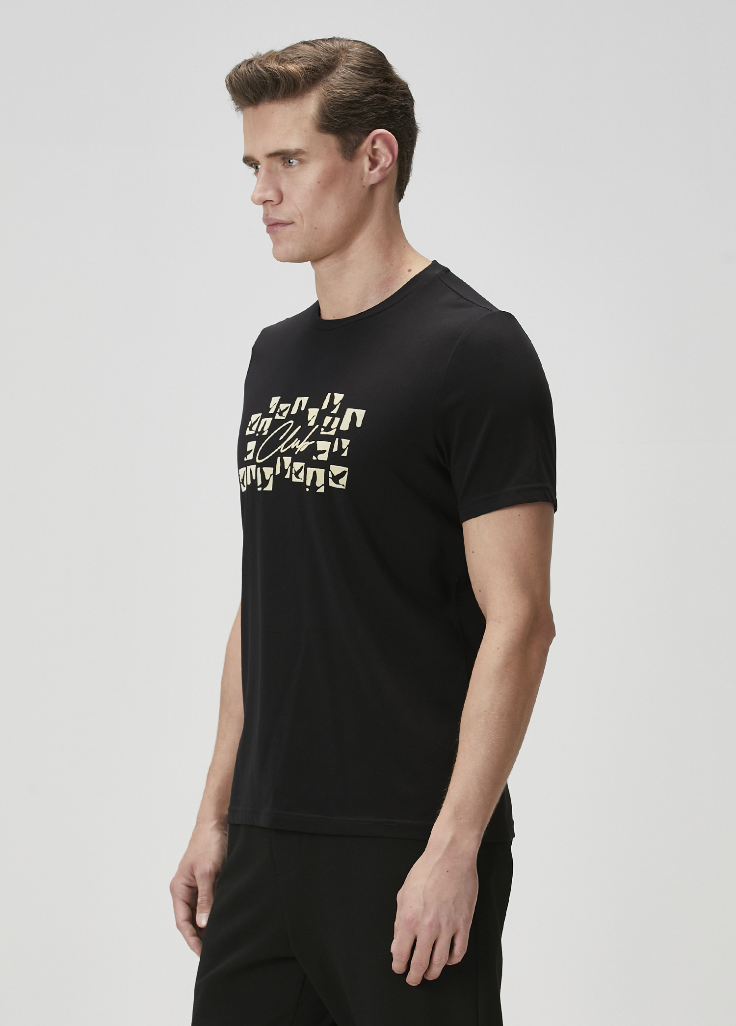 Siyah Baskılı T-shirt_3