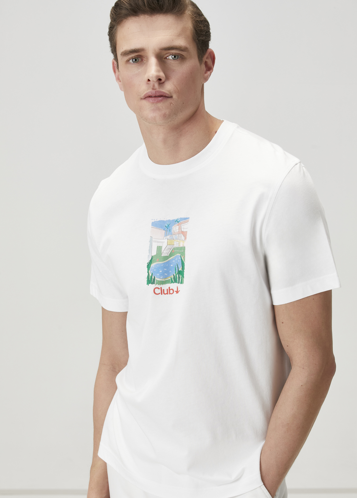 Beyaz Baskılı T-shirt_1