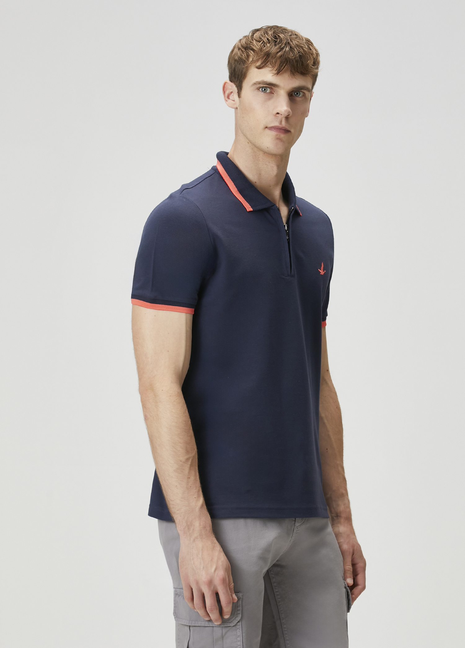 Lacivert Mercan Polo Yaka T-shirt_2