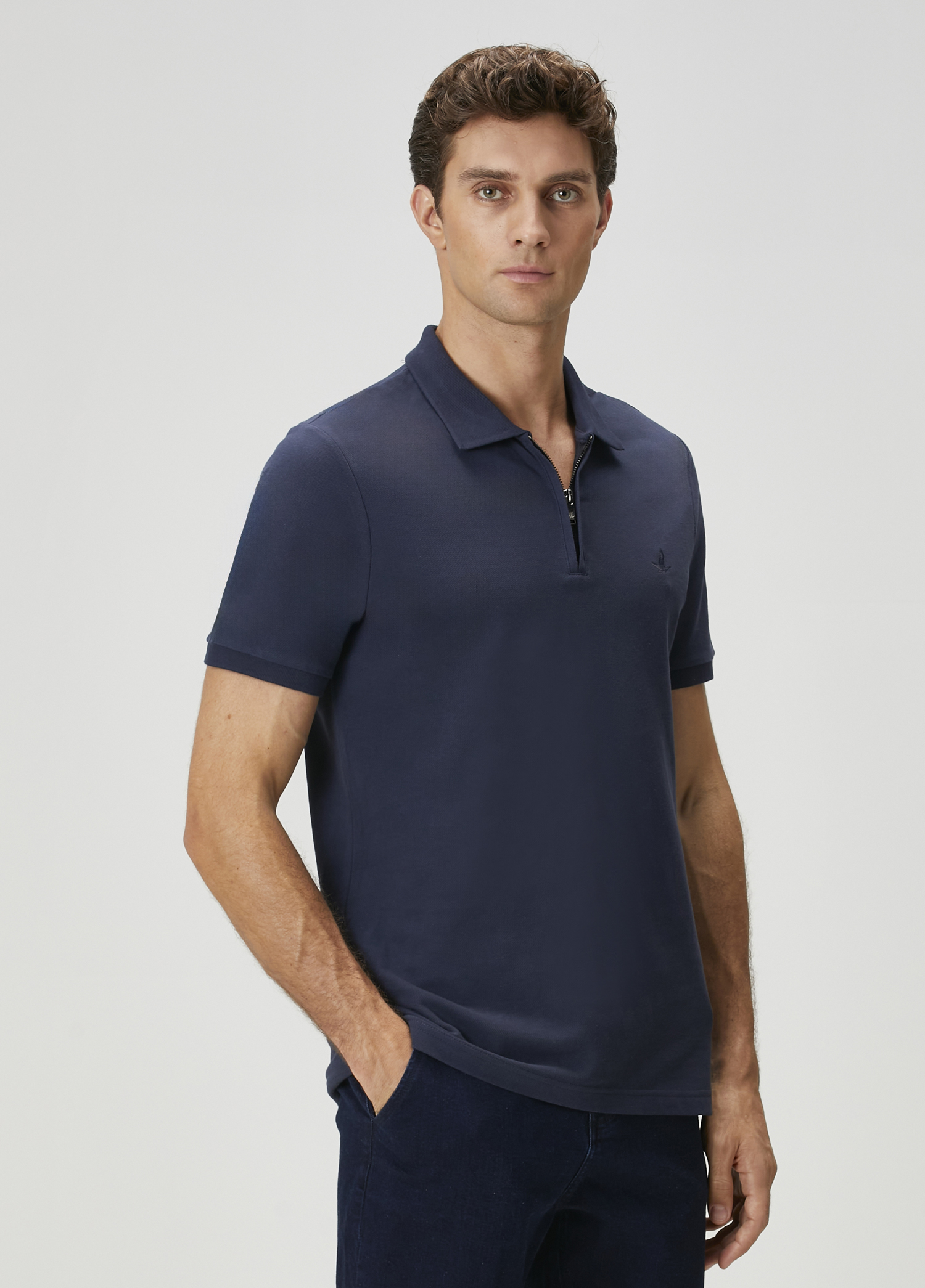 Lacivert Polo Yaka T-shirt_2