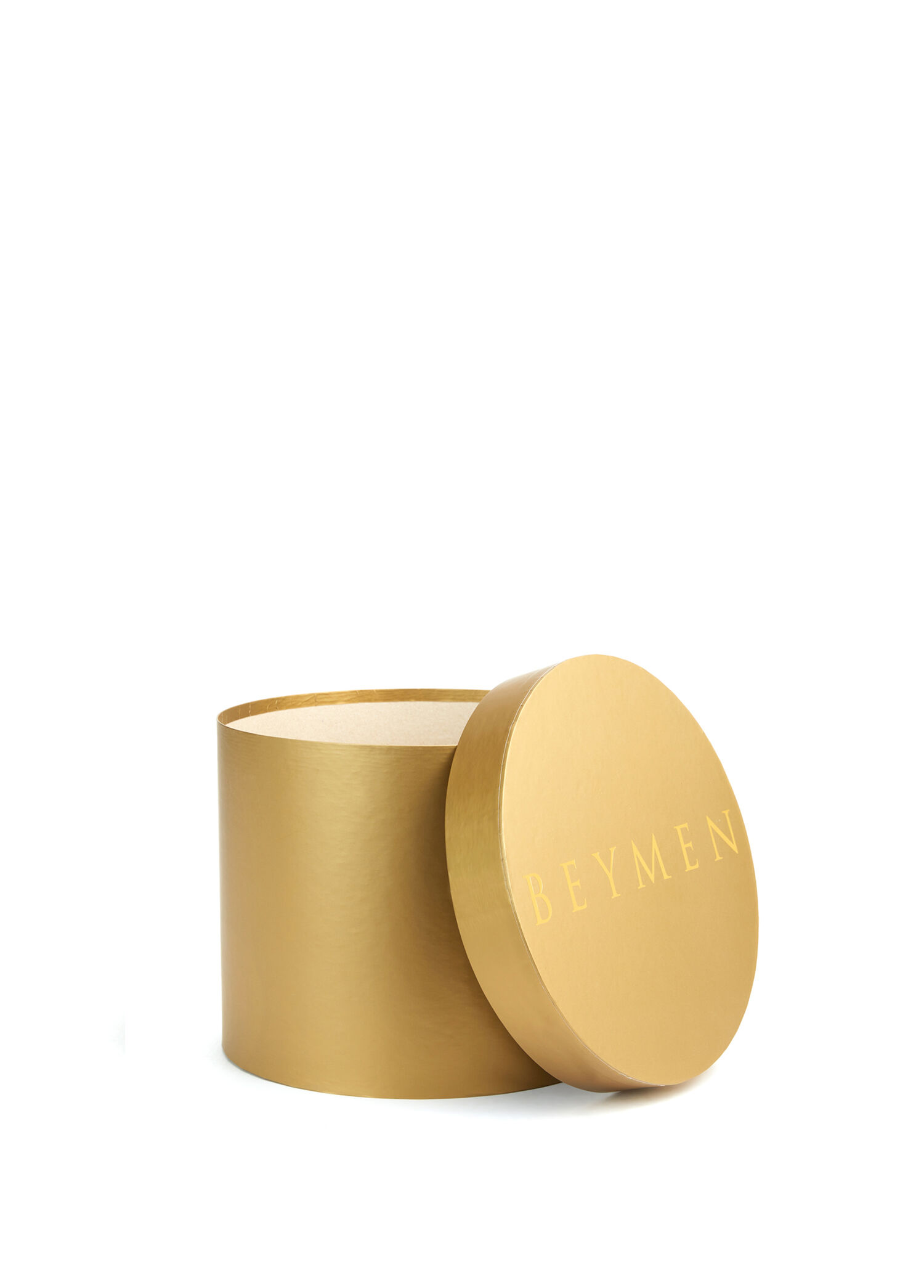 Gold Silindir Formlu Logo Detaylı Kutu