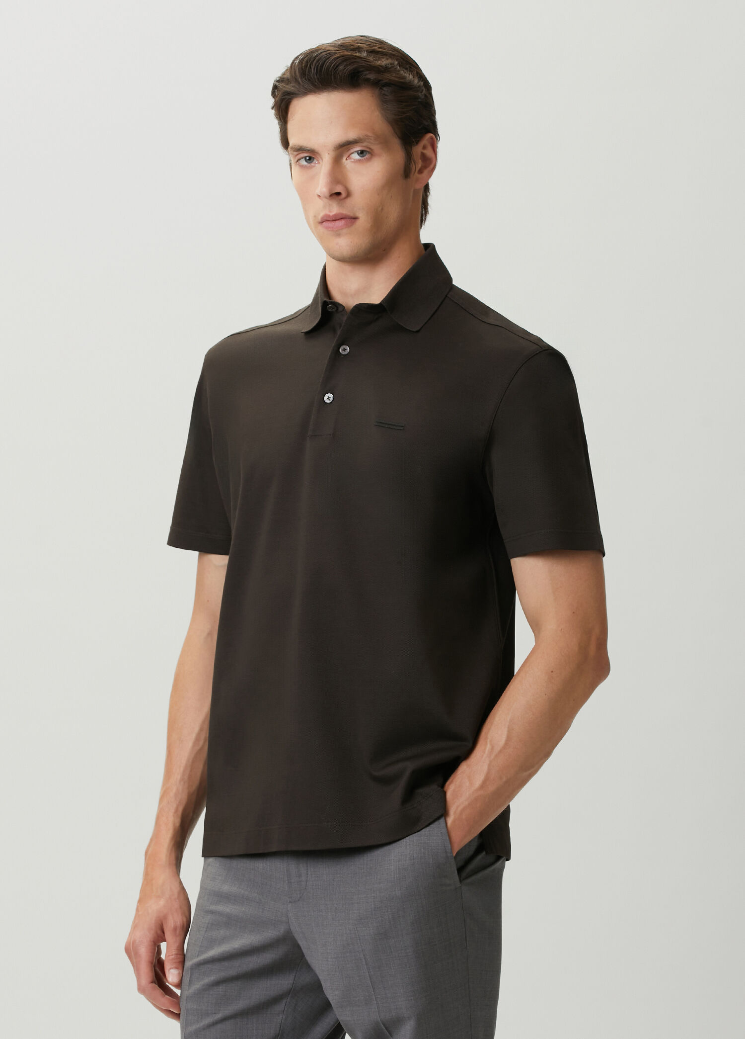 Kahverengi Polo Yaka T-shirt