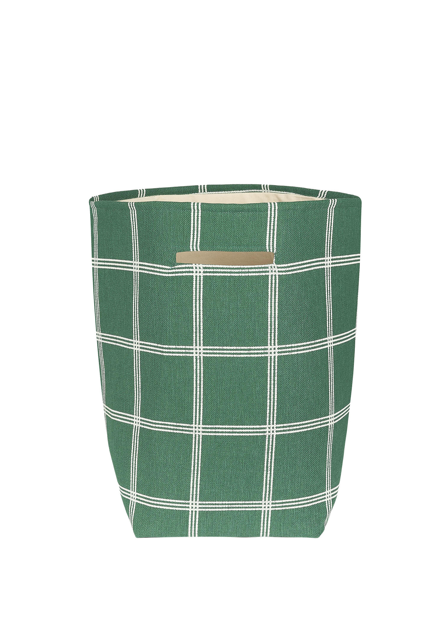 Vibes Green White Windowpane Büyük Boy Çocuk Odası Düzenleyici Sepet