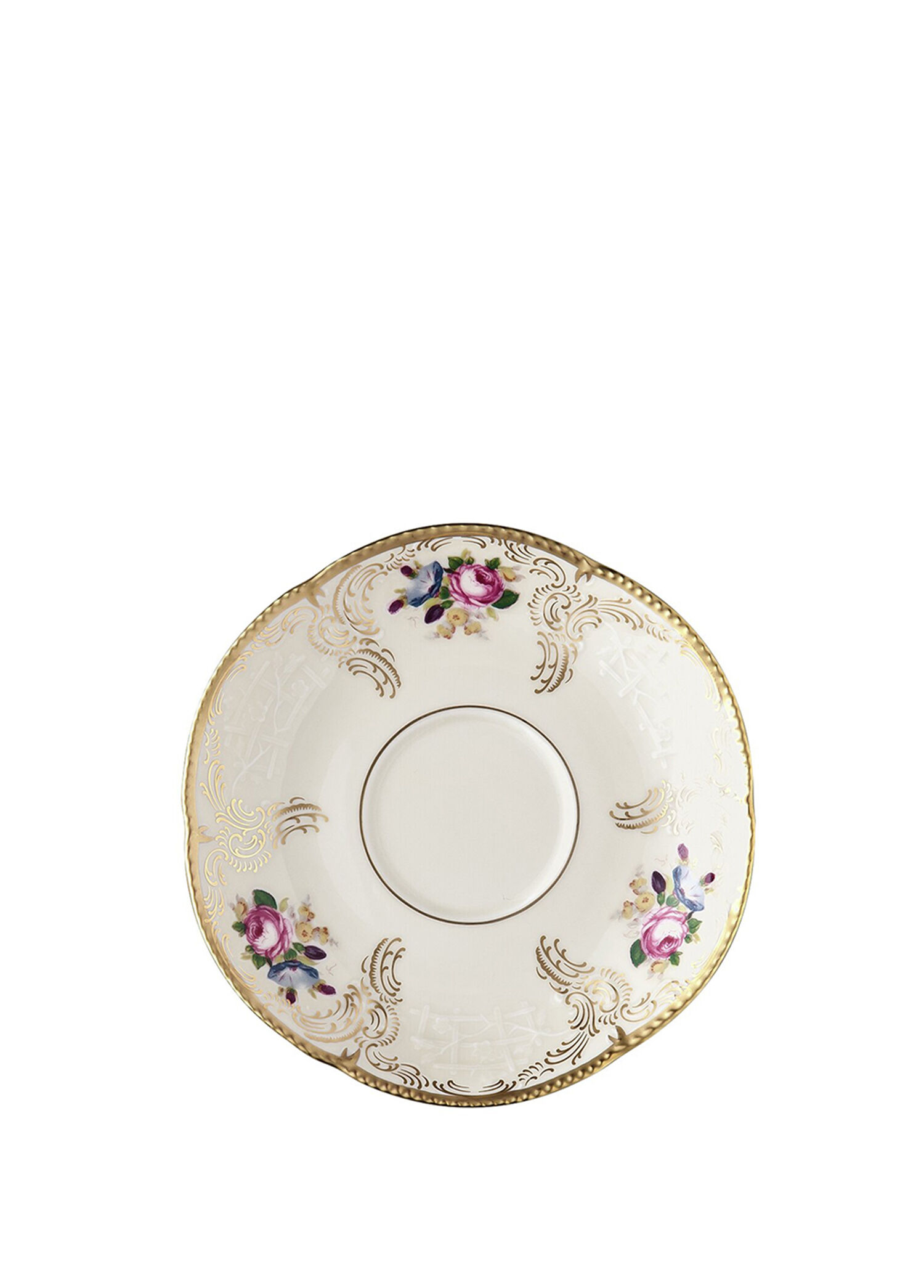 Sanssouci Elfenbein Diplomat Desenli Porselen Kahve ve Çay Fincan Tabağı 14 cm