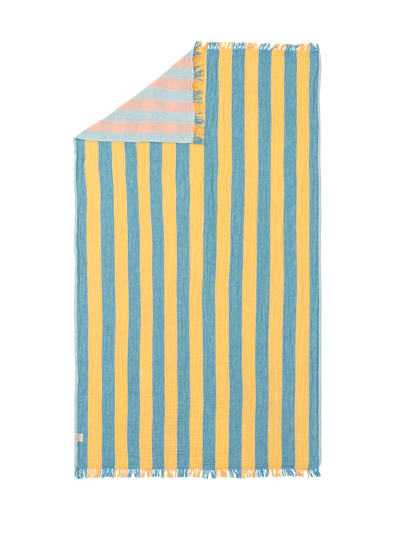 Striped Gauze Mint Peştamal 90 x 175 cm