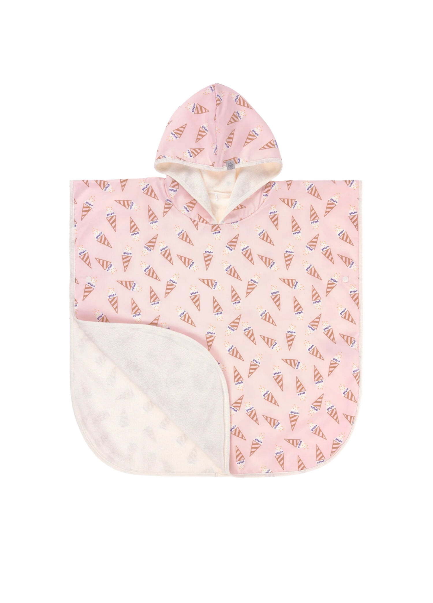Ice Cream Pale Pink UV Korumalı Çocuk Plaj Panço