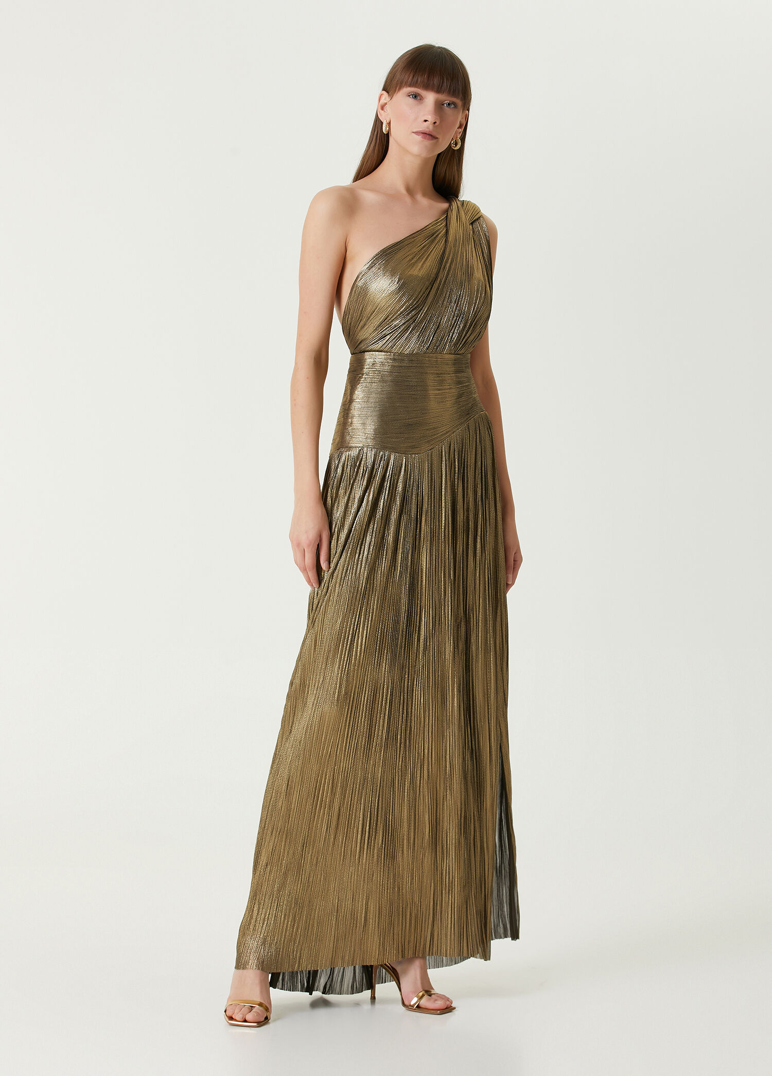 Maria Lucia Hohan - Kay Bronz Maksi İpek Abiye Elbise - Bronz