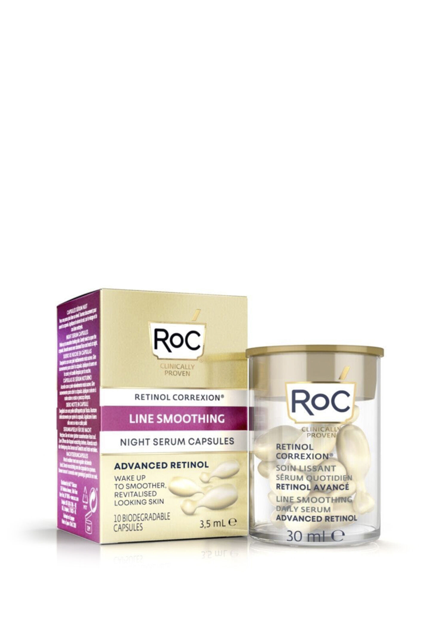 Retinol Correxion Line Smoothing Night Serum Retinol Kırışıklık Karşıtı Gece Bakım Kapsül Serum 10 Adet