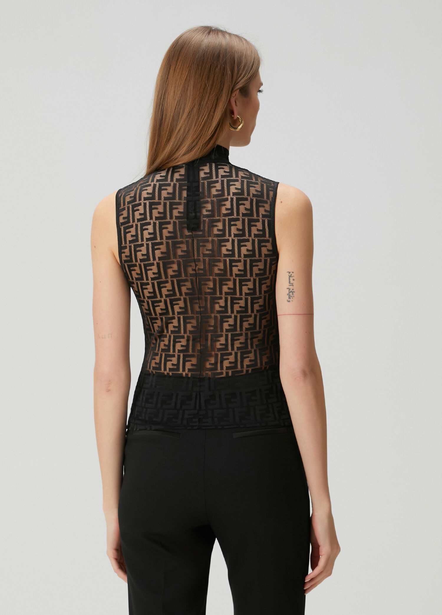 Fendi Siyah Kadın Siyah Logo Motifli Bluz 1884348 | Beymen
