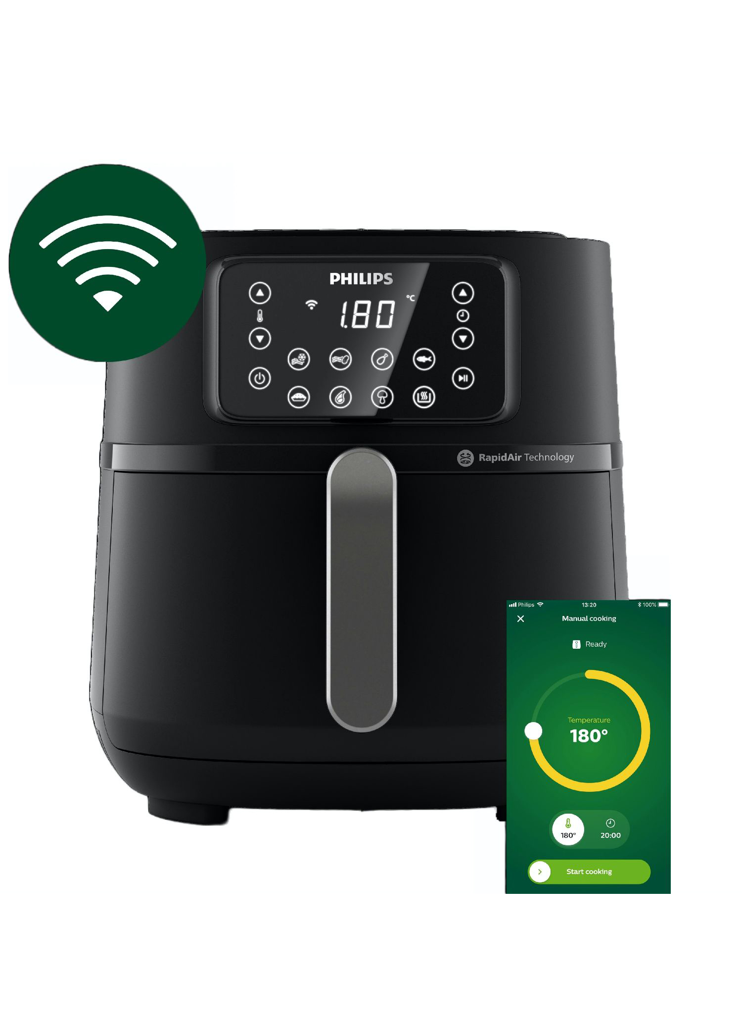 5000 Serisi Xxl Connected Hd9285/96 Wi-fi Bağlantı Siyah Airfryer