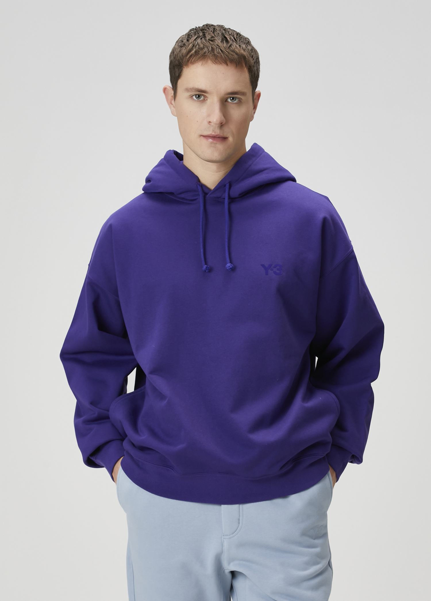 Mor Kapüşonlu Logo Detaylı Sweatshirt