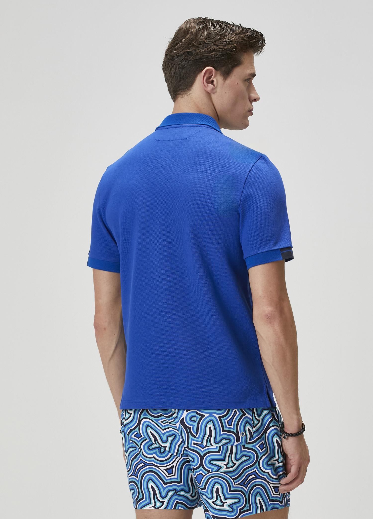 Comfort Fit Saks Polo Yaka T-shirt_4