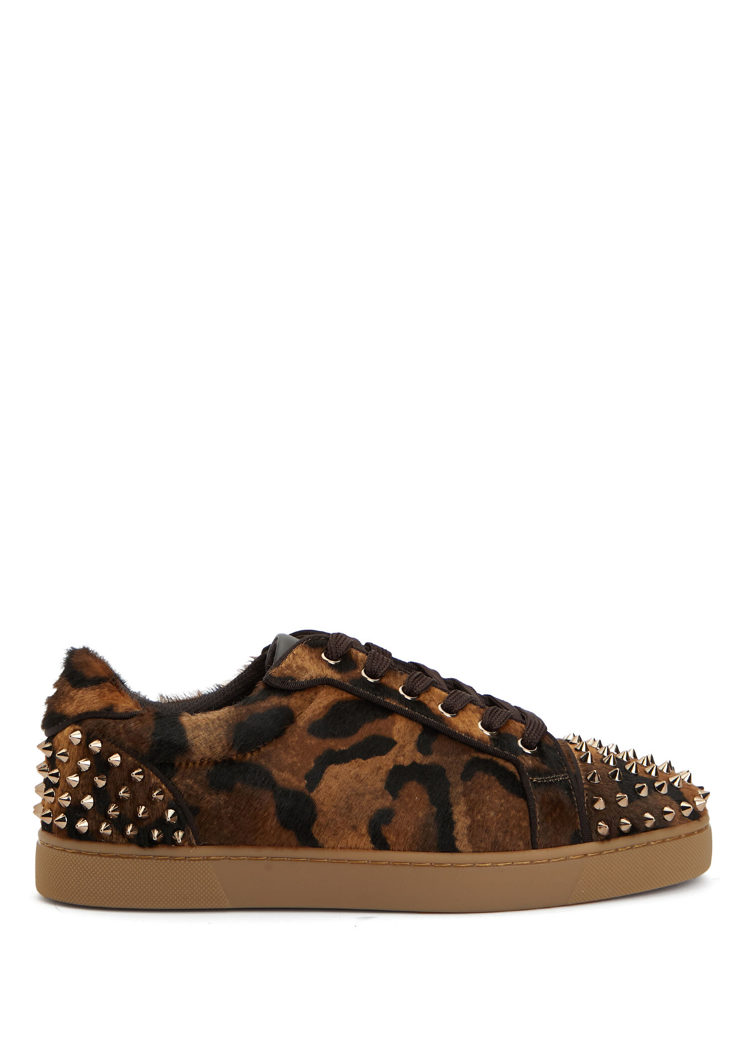 Seavaste Leopar Desenli Erkek Deri Sneaker