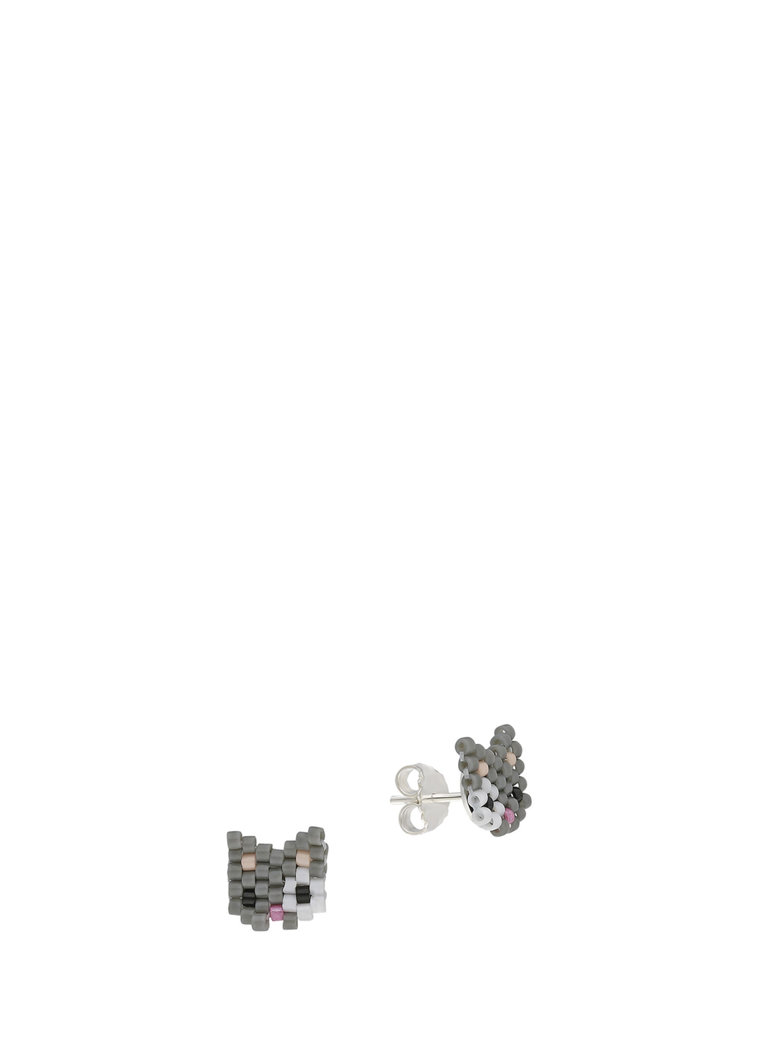 Miyuki Kedi Stud Figürlü El Yapımı Kız Çocuk Küpe