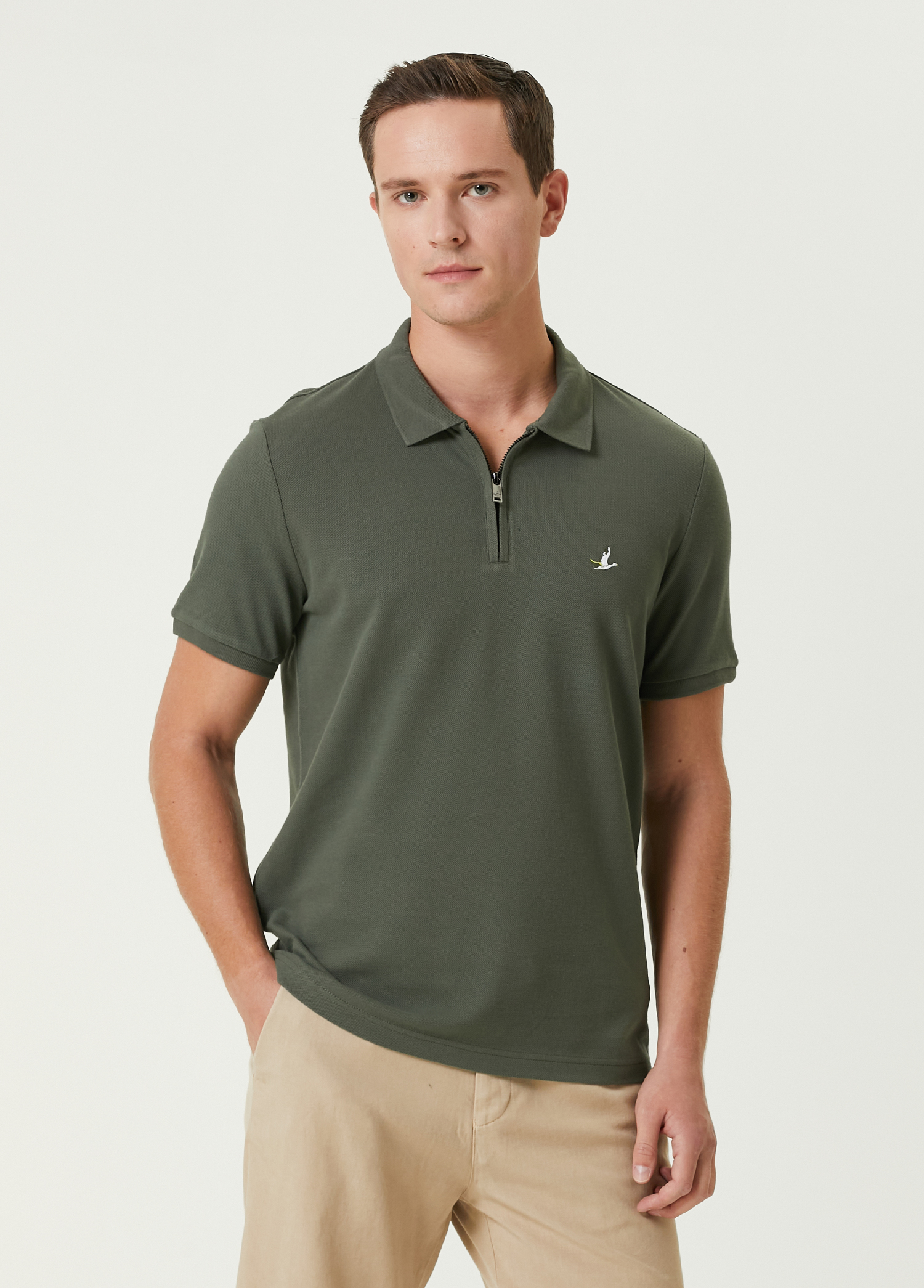 Haki Polo Yaka T-shirt