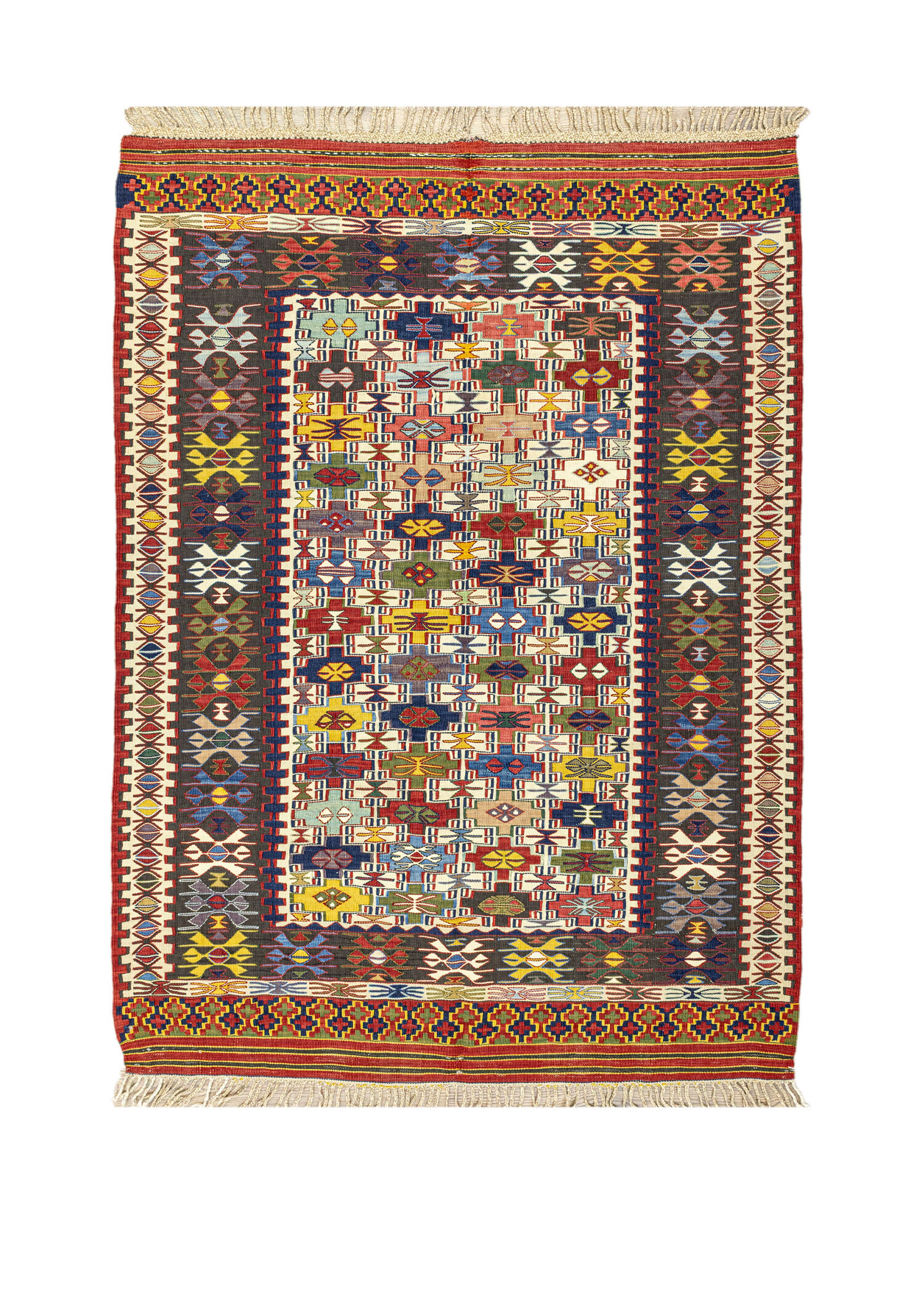 Asher Renkli El Dokuma Nuzumla Kilim 106x144 cm