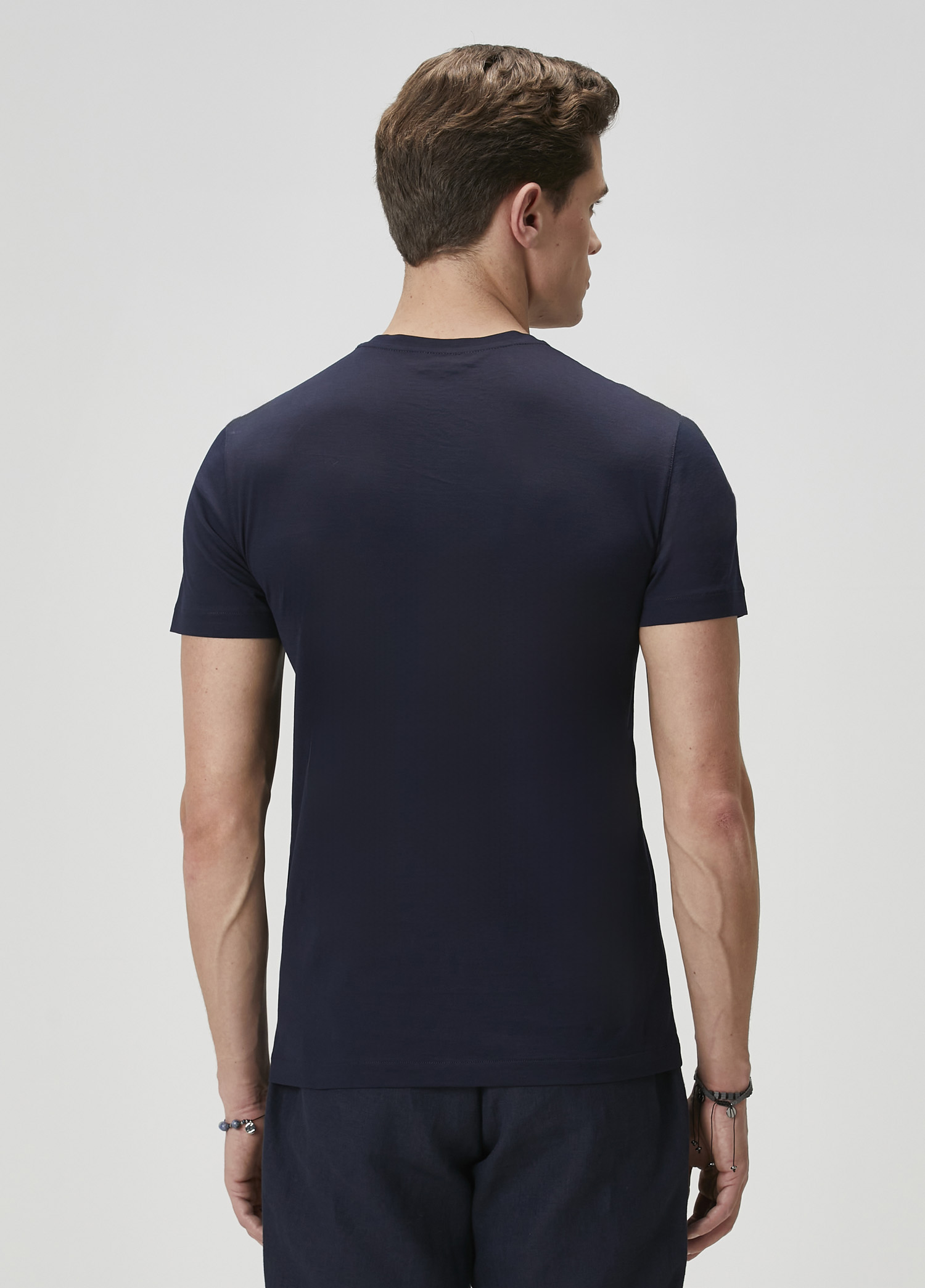 Relaxed Fit Lacivert T-shirt_4
