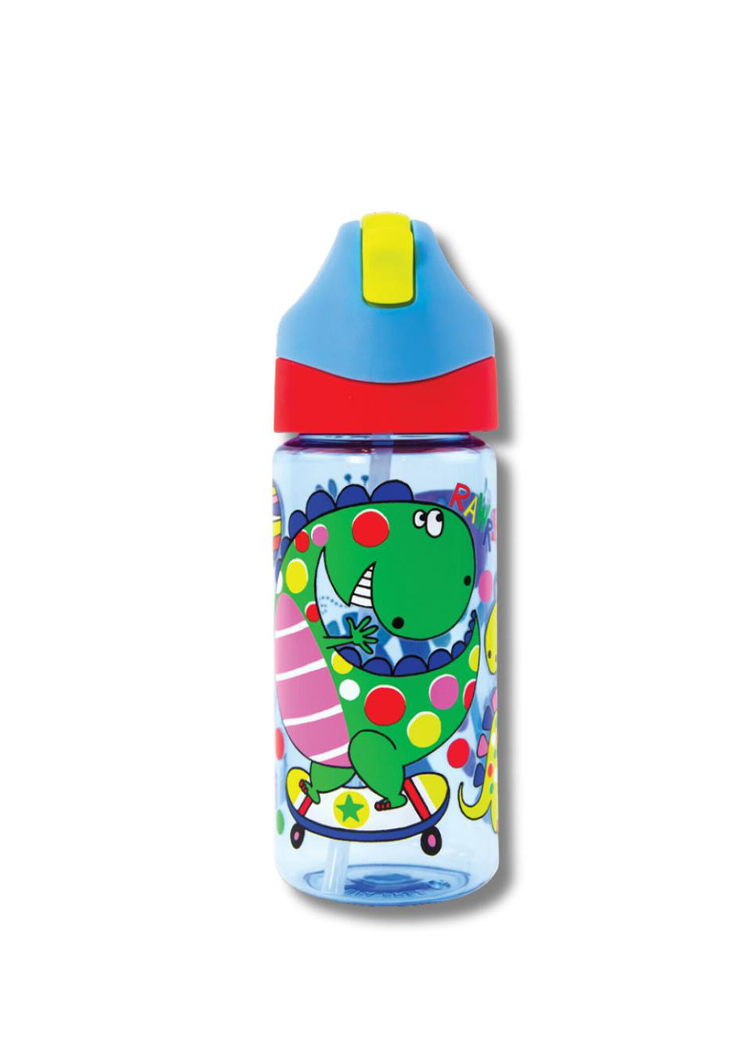 Dinozor Desenli Çocuk Pipetli Suluk 350ml