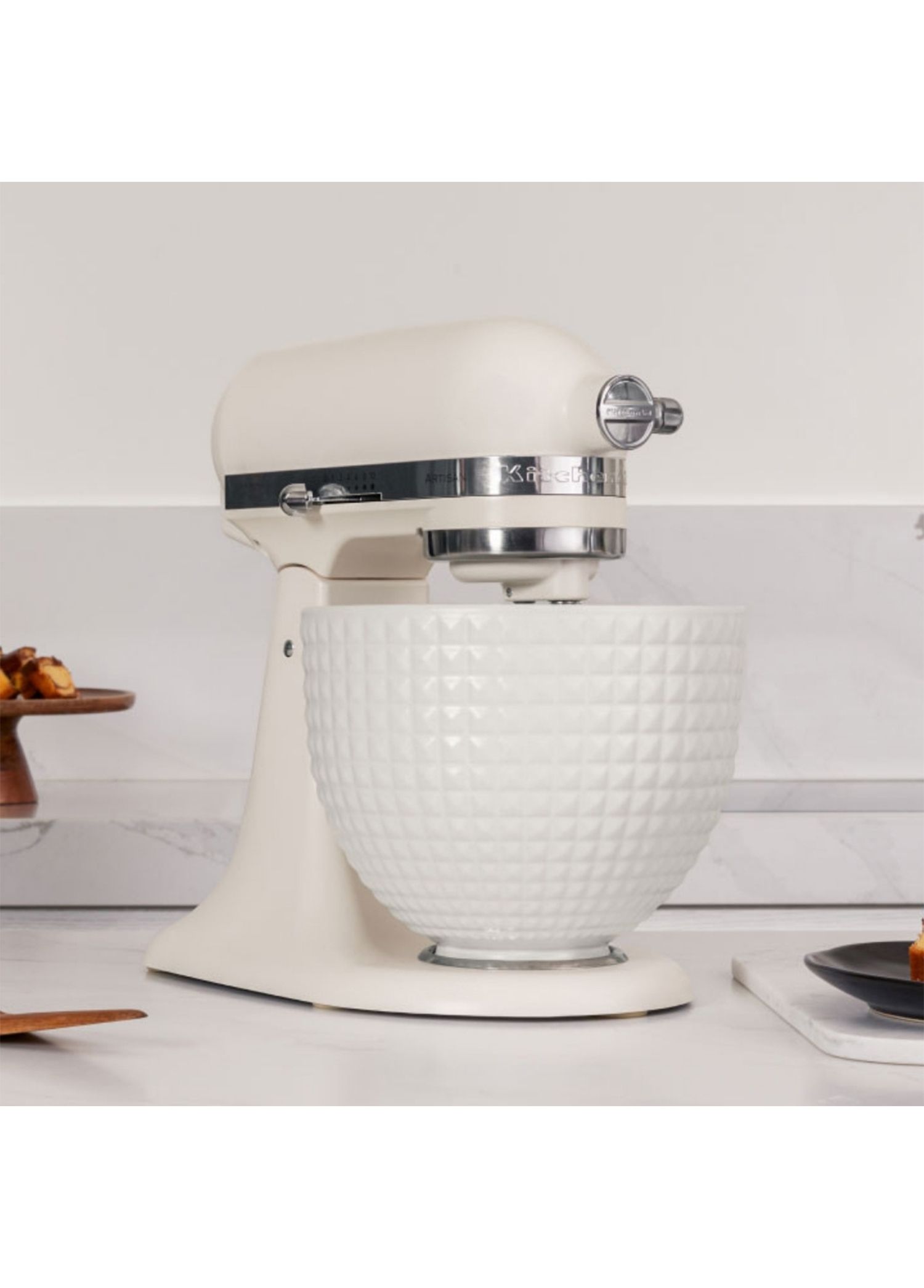 Kitchenaid - Artisan Porselen Beyaz Stand Mikser ve Seramik Kase 4