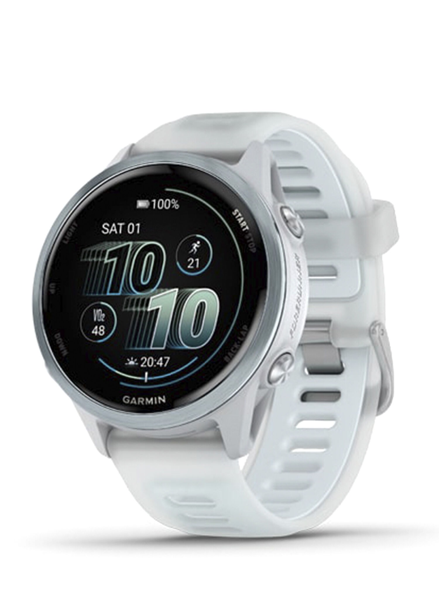 Forerunner 570 42 mm Bulut Mavisi Beyaz Silikon Kayışlı Akıllı Saat