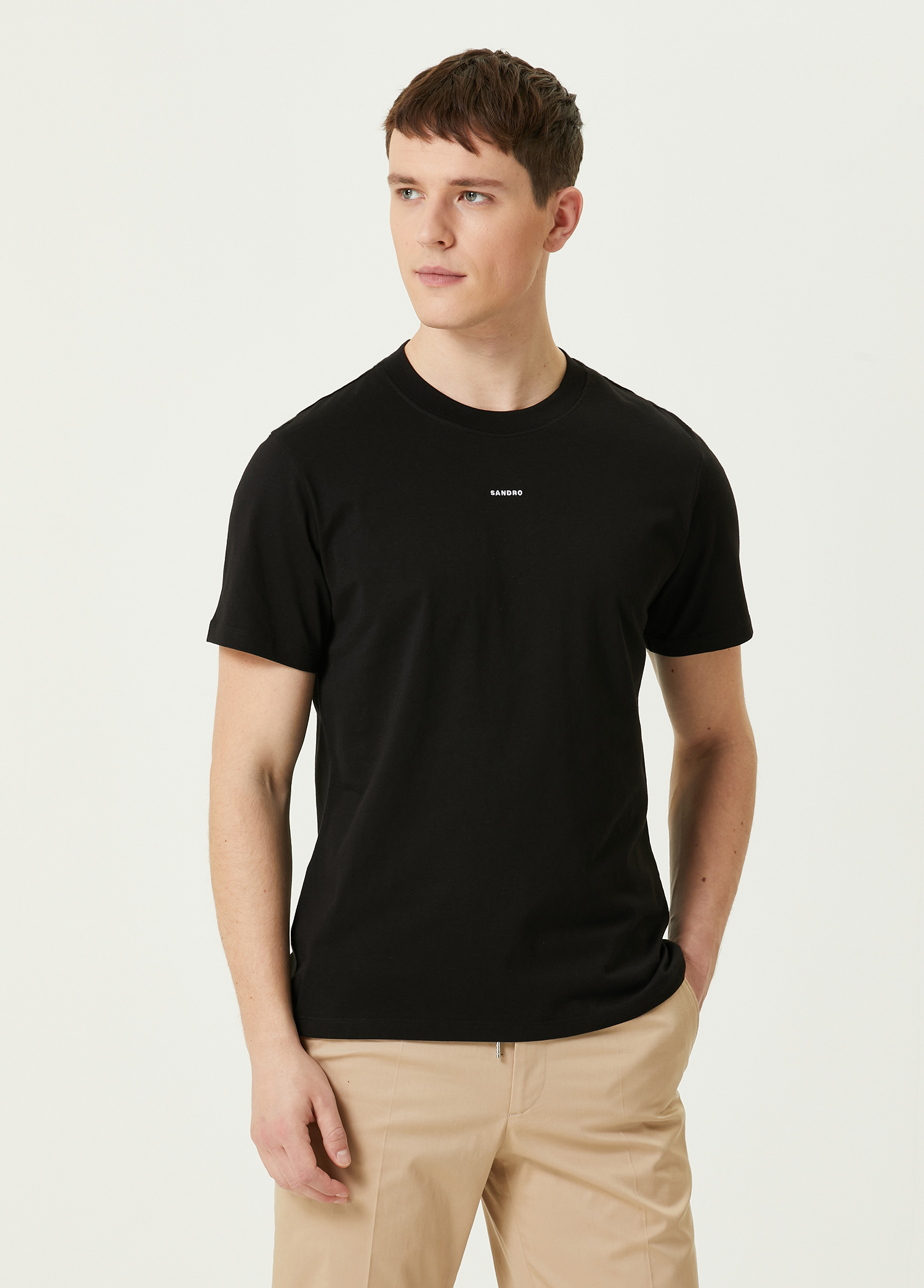 Beymen Siyah Logo Detaylı T-shirt. 3