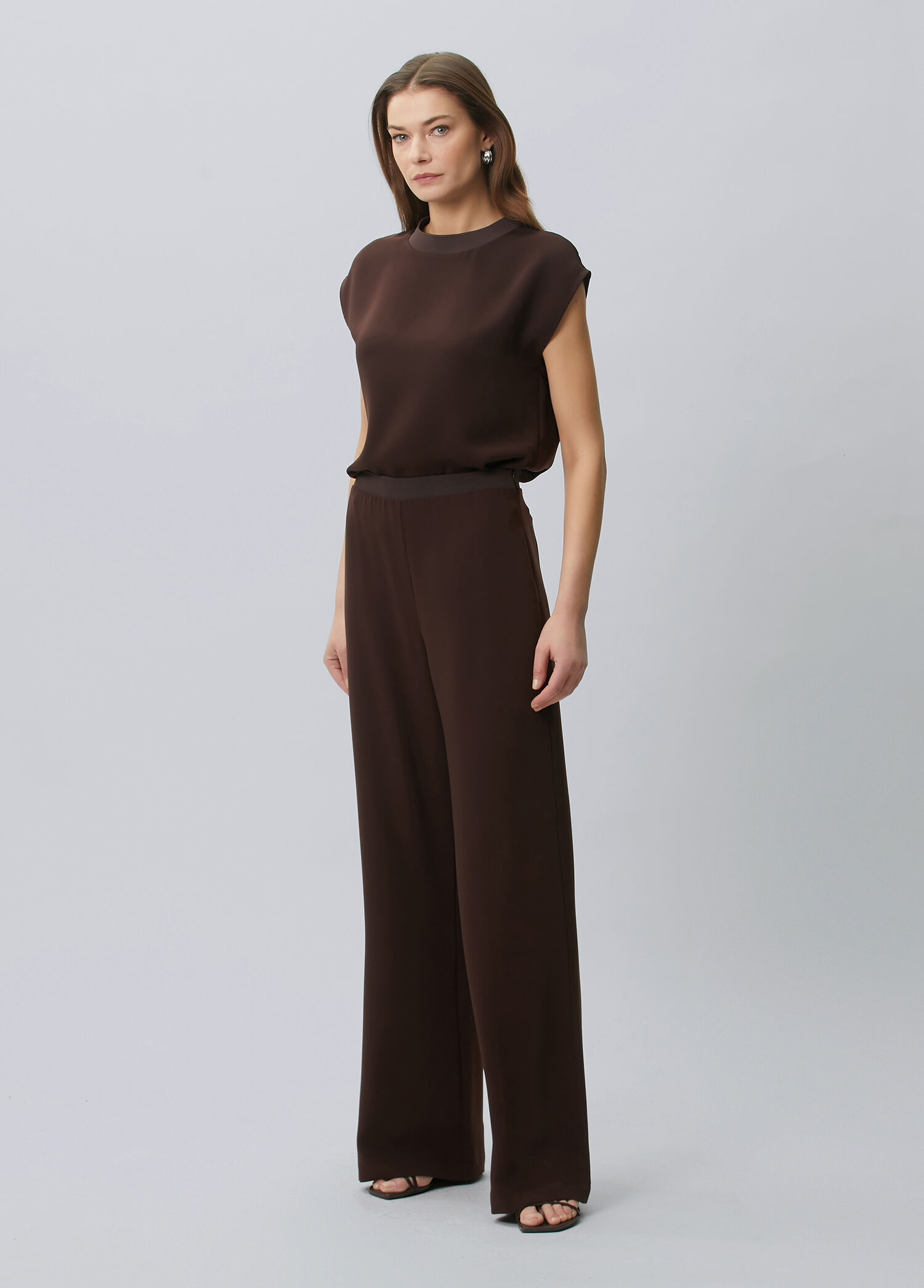 Mürdüm Wide Leg Pantolon