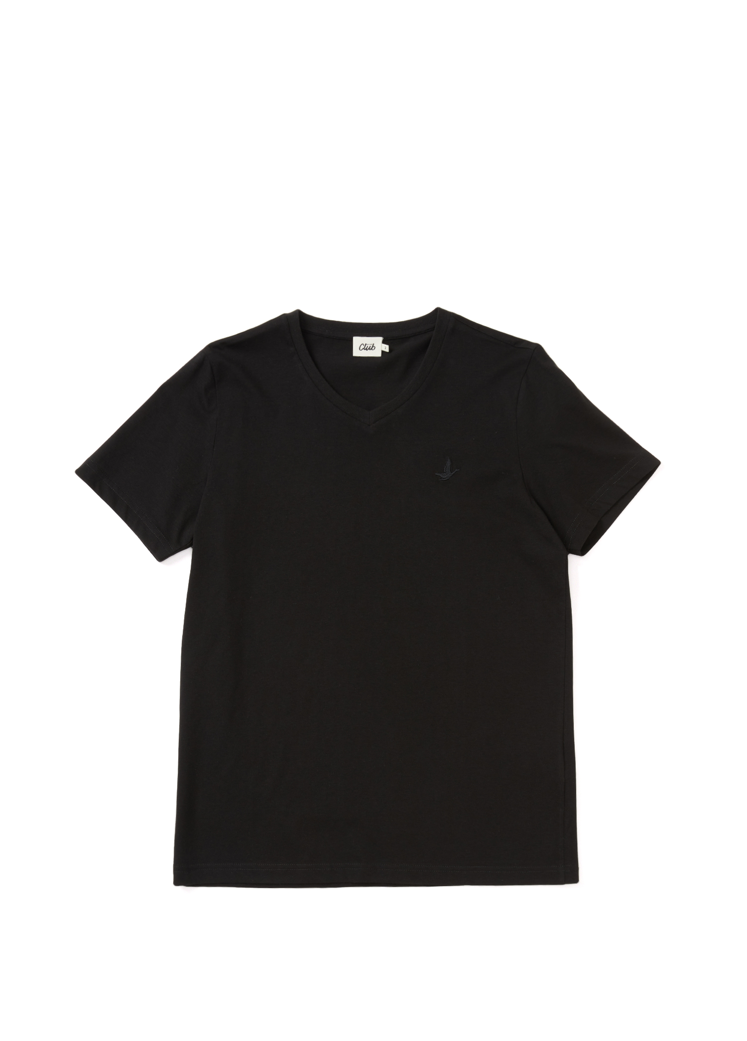 Siyah V Yaka Basic T-shirt_5