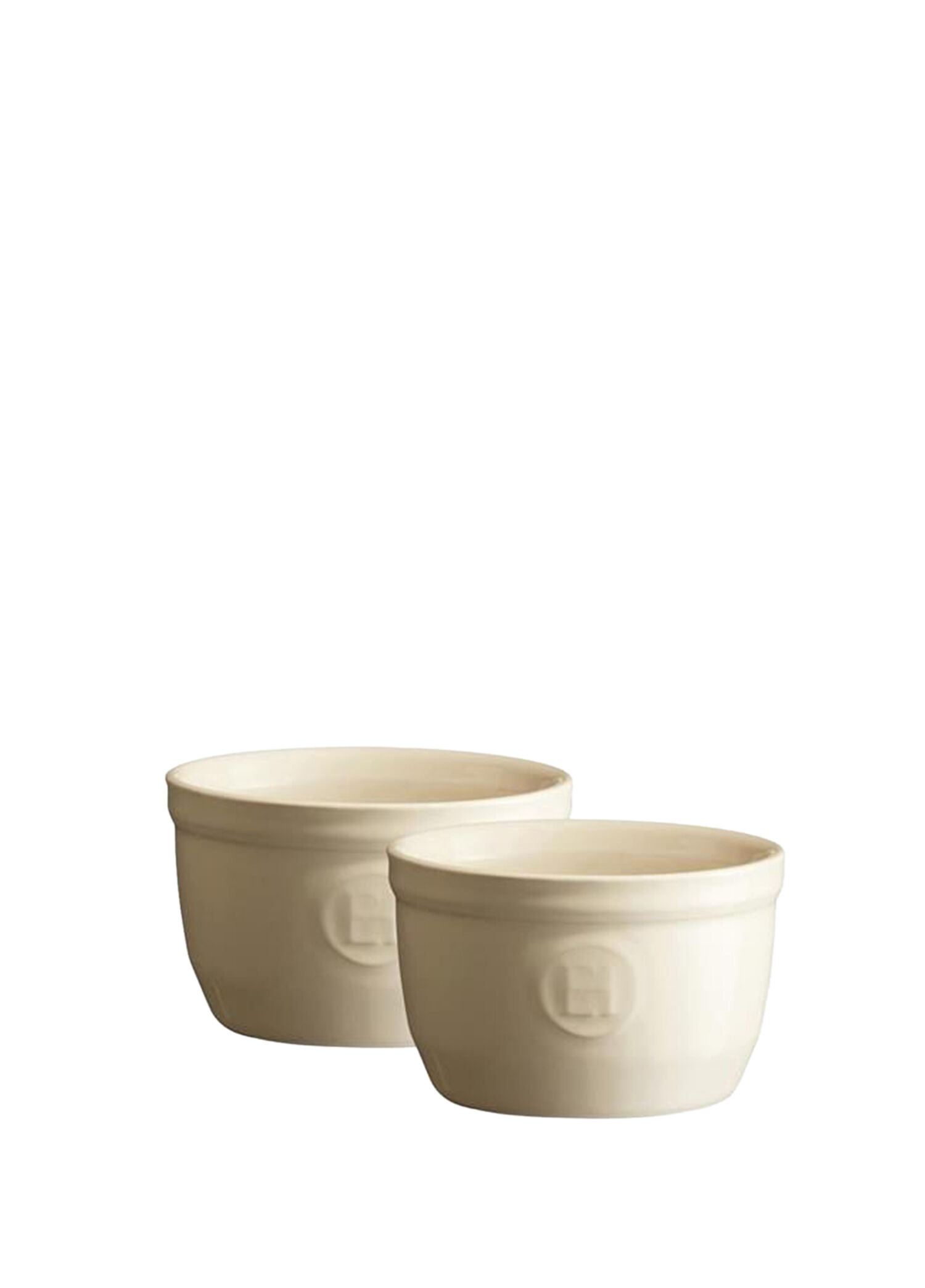 Ramekin Ekru No.9 Burgundy Seramik 2'li Fırın Kabı Seti