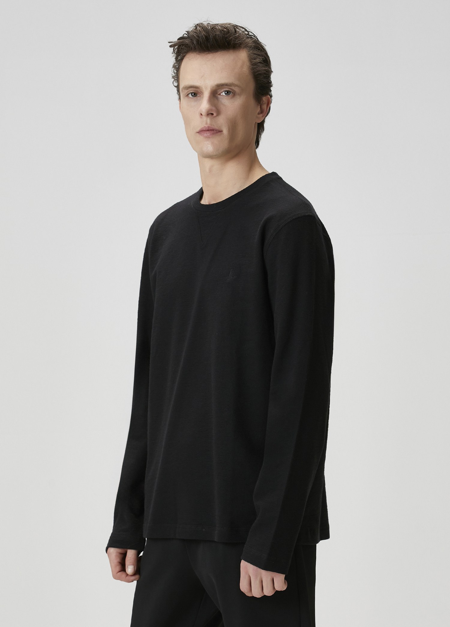 Siyah Uzun Kollu T-shirt_3