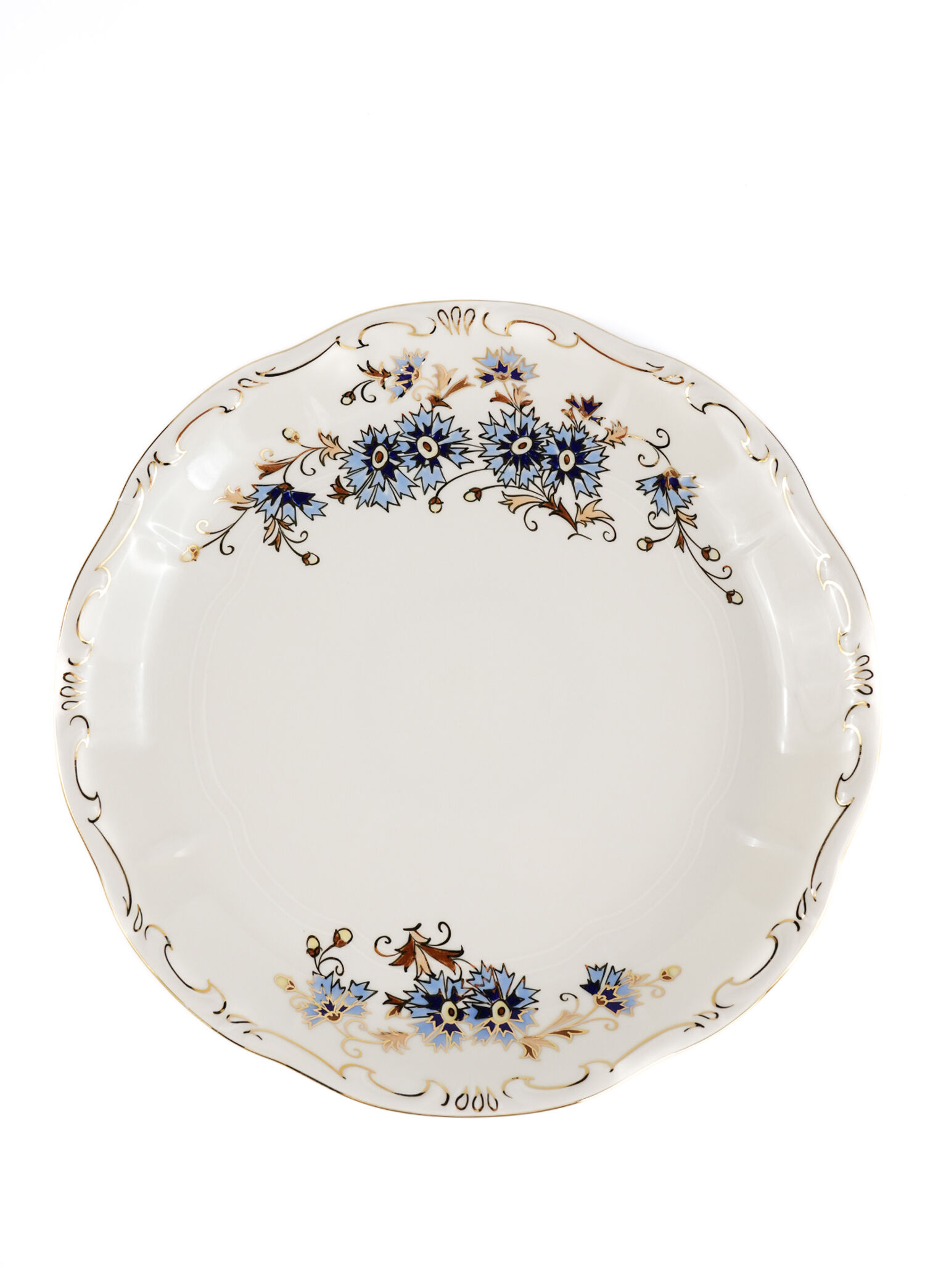 P Zsolnay Cornflower Desenli Porselen Servis Tabagi 30 Cm