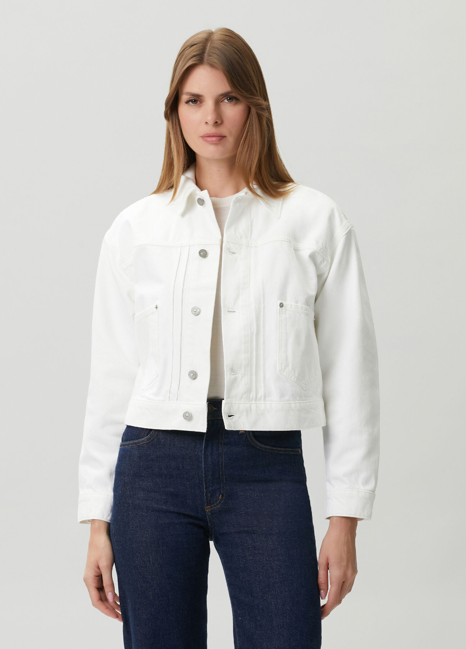 Beyaz Denim Ceket