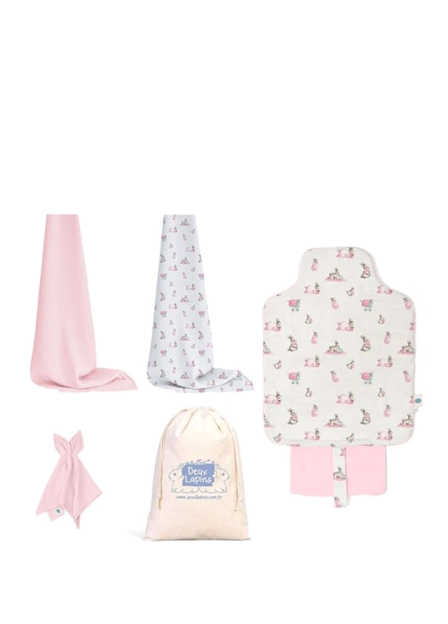 %100 Bébé Lapin Rose Küçük Kız Bebek Hediyelik Seti