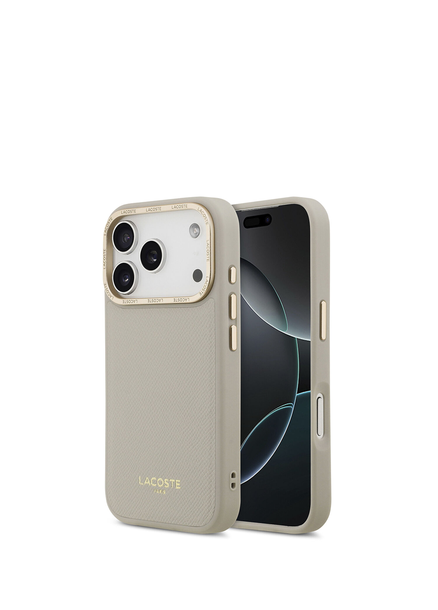 iPhone 17 Pro Champs Elysees Gri PU Deri Tasarımlı Magsafe Uyumlu Telefon Kılıfı