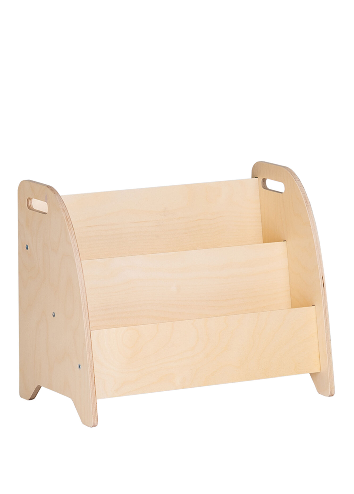 Montessori Huş Ahşap Taşınabilir Açılı Çocuk Kitaplık 40 cm
