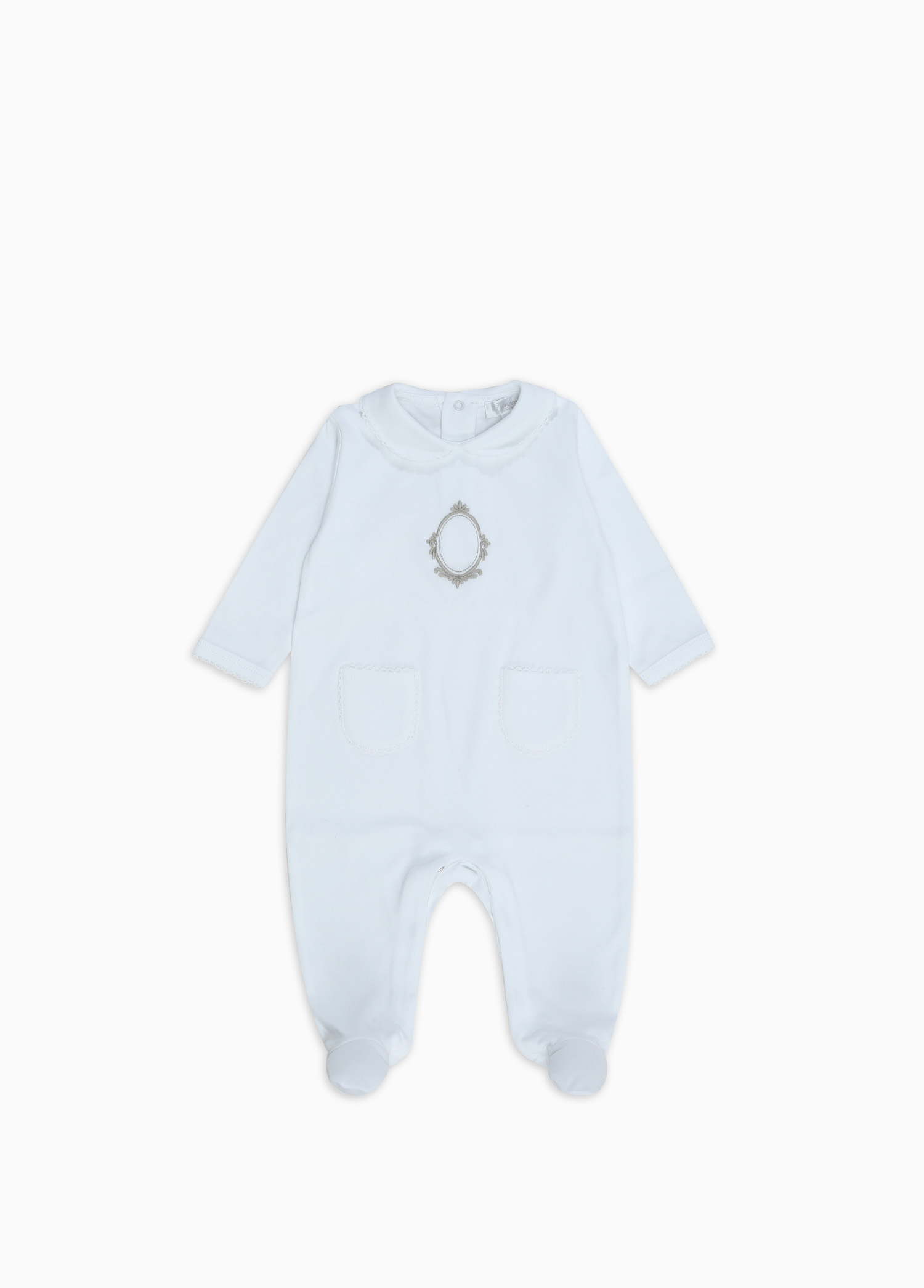 Princess Baby Beyaz Aynalı Erkek Bebek Tulum Beyaz