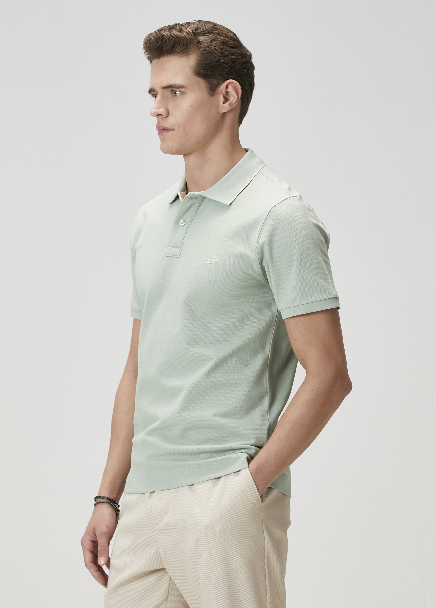 Basic Fit Yeşil Polo Yaka T-shirt_3
