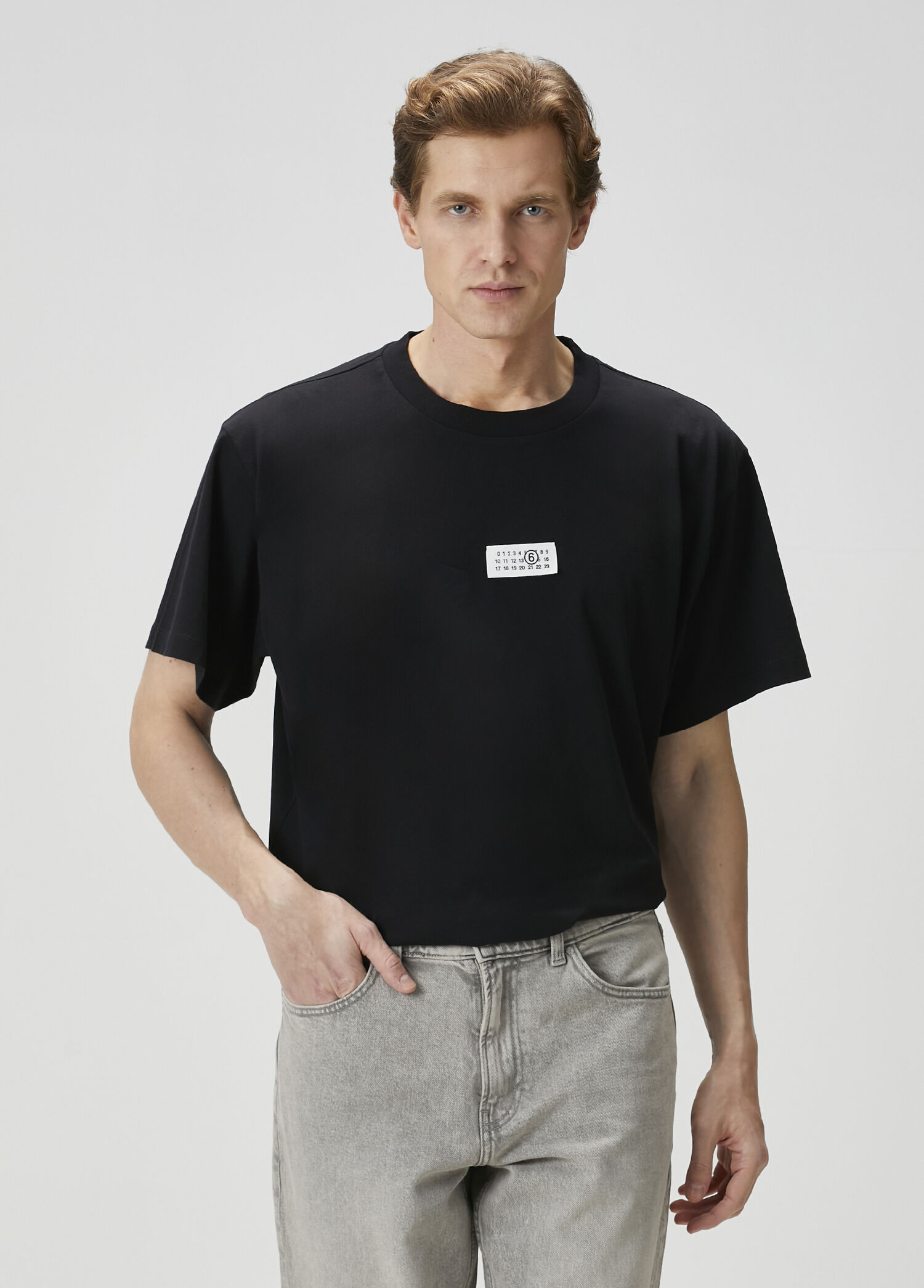 Siyah Logo Patchli T-shirt