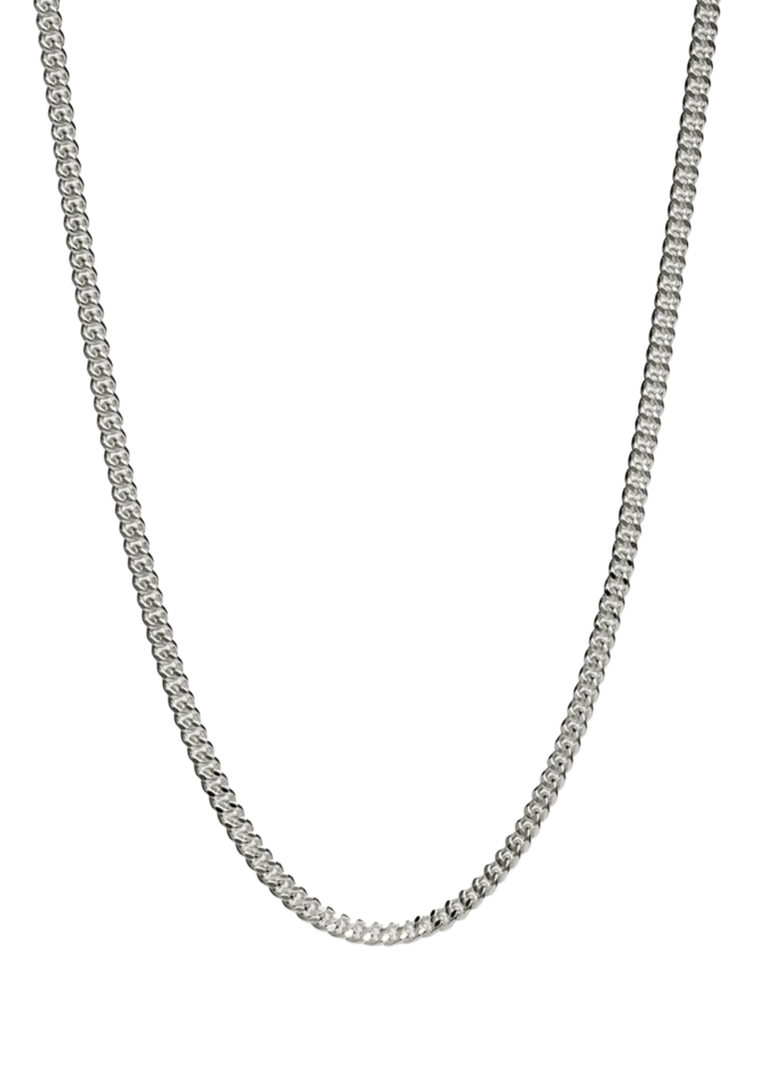 Curb Chain 925 Ayar Gümüş Erkek Kolye