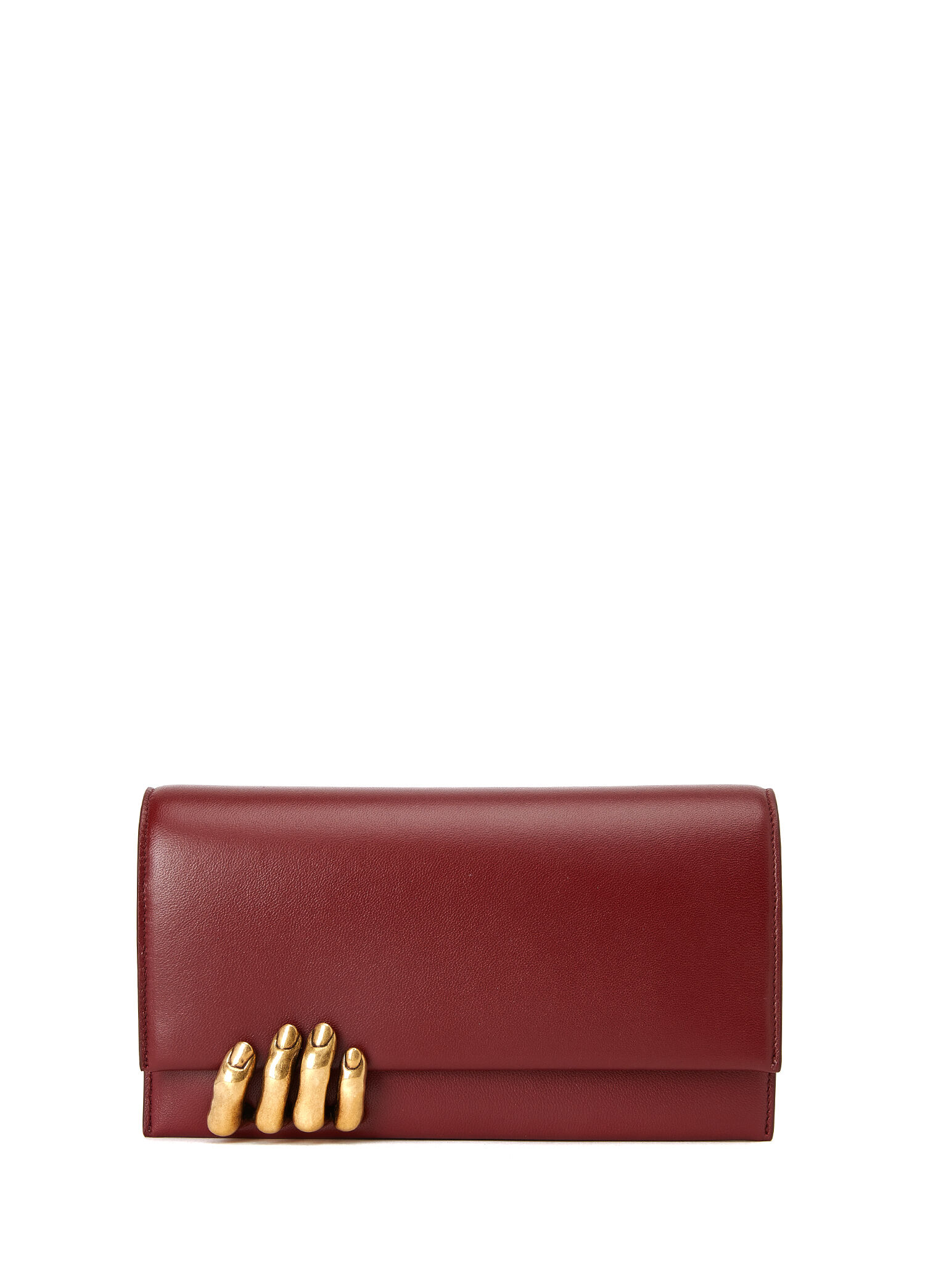 Sculpted Hand Bordo Kadın Deri El Portföyü